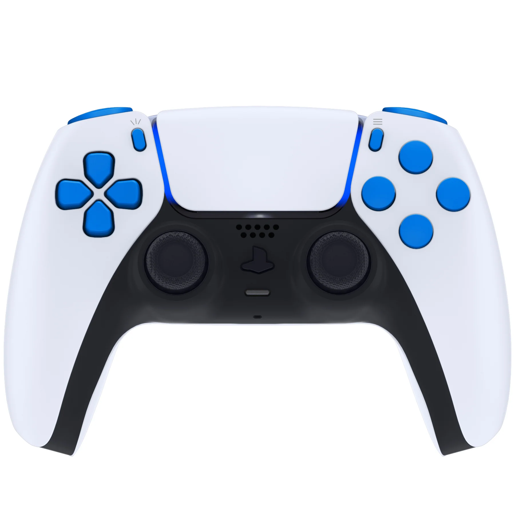 eXtremeRate Replacement Full Set Buttons Compatible with PS5 Controller BDM-030/040/050/060 - Blue - Image 4