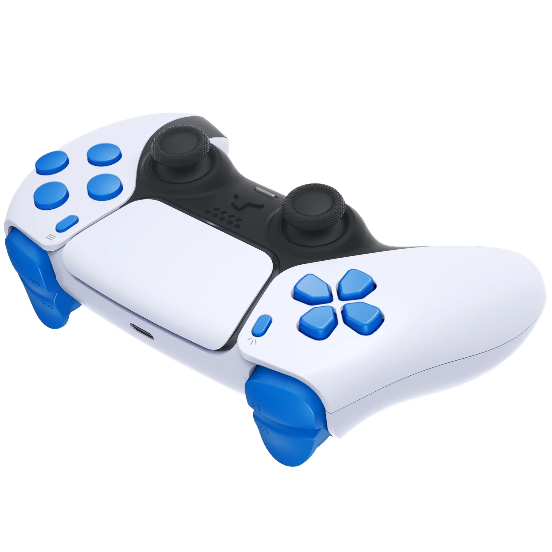 eXtremeRate Replacement Full Set Buttons Compatible with PS5 Controller BDM-030/040/050/060 - Blue - Image 7