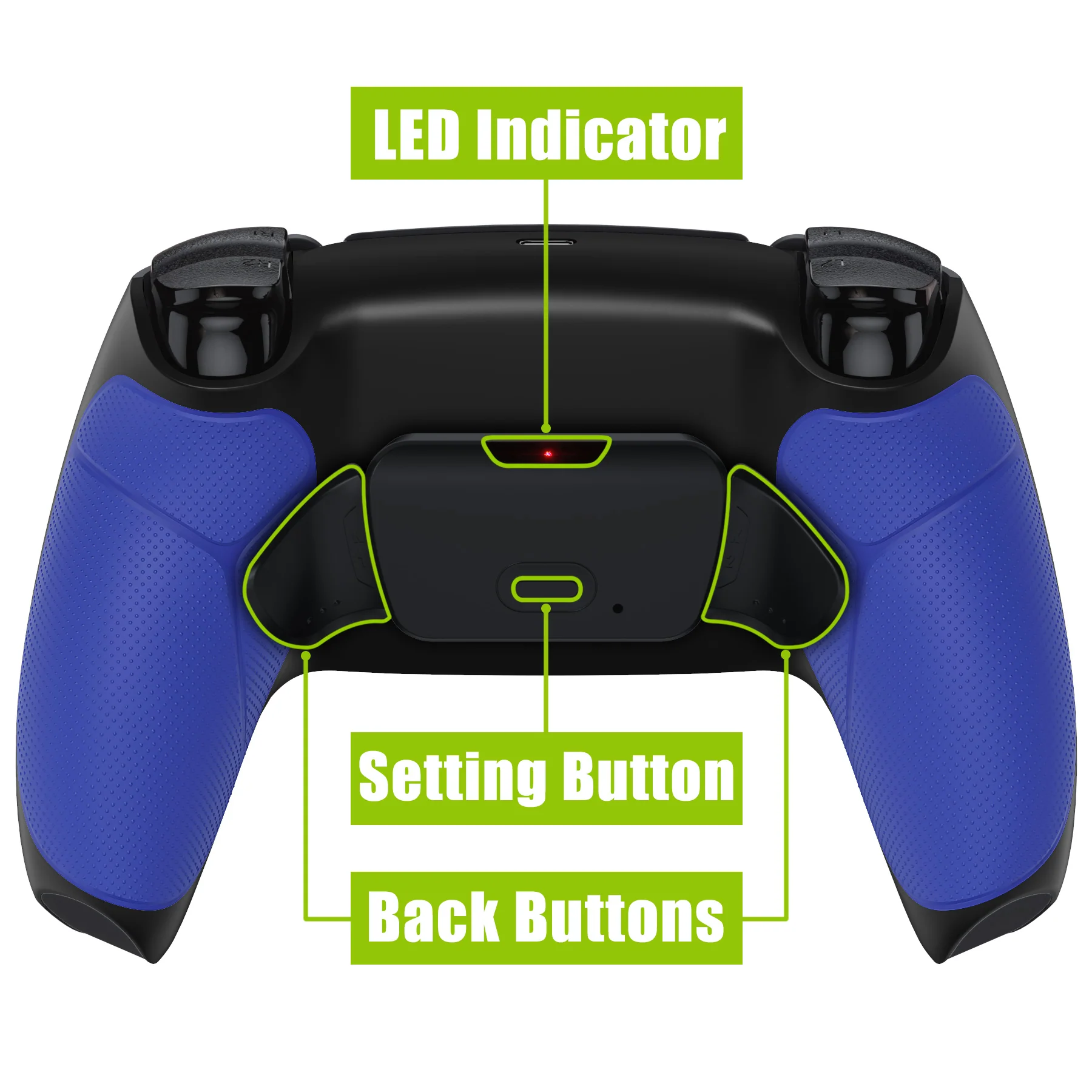 eXtremeRate Remappable Rise 2.0 Remap Kit for PS5 Controller BDM-010 & BDM-020 - Rubberized Blue - Image 4