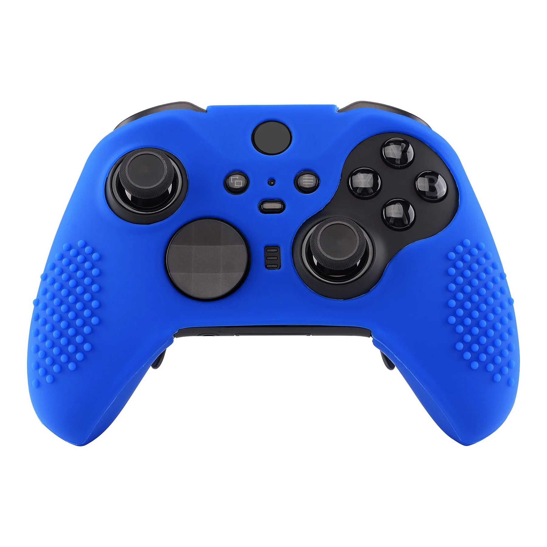 eXtremeRate PlayVital Protective Anti-Slip Silicone Case with Thumb Grips Caps for Xbox One Elite Series 2 & Elite 2 Core Controller - Blue - Image 4