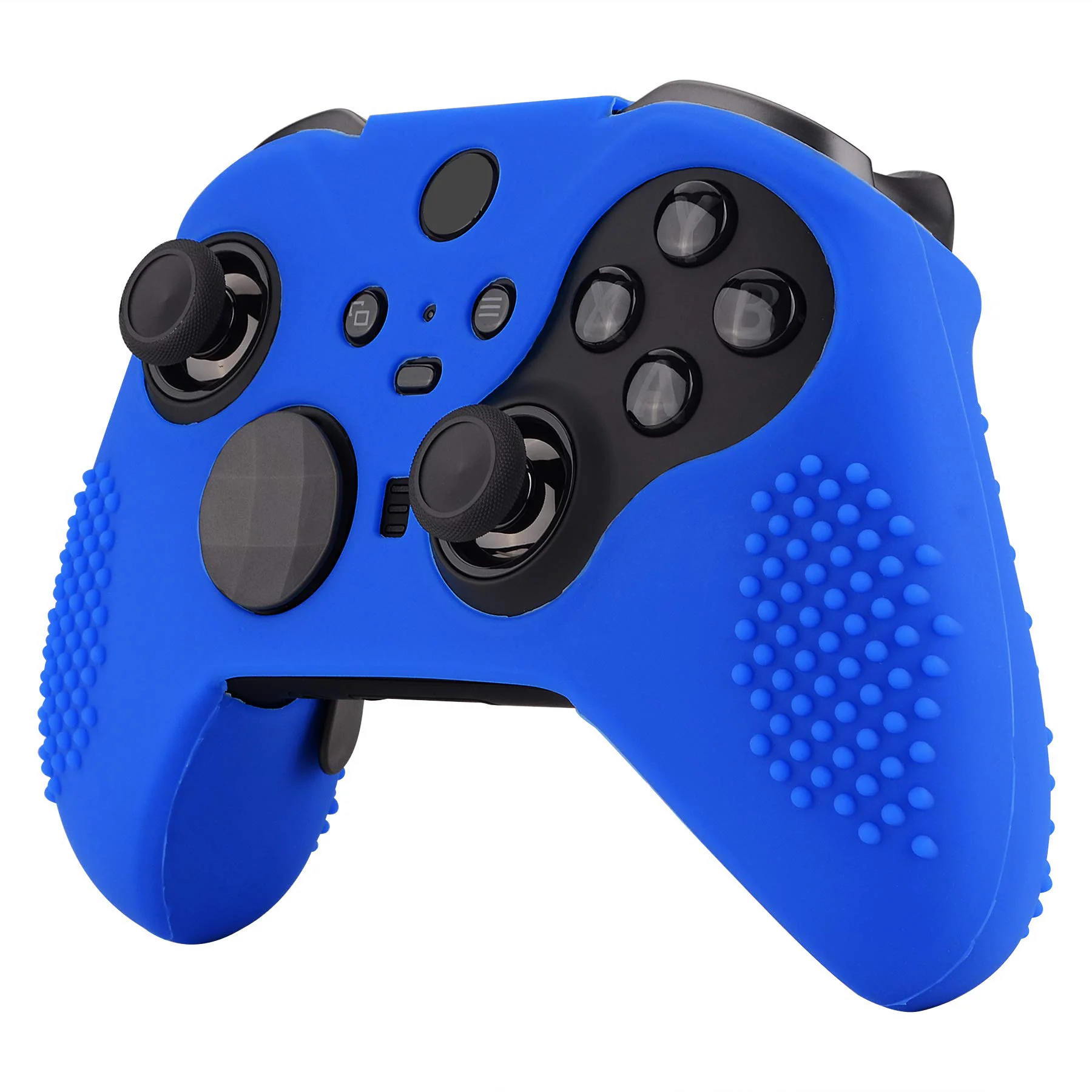 eXtremeRate PlayVital Protective Anti-Slip Silicone Case with Thumb Grips Caps for Xbox One Elite Series 2 & Elite 2 Core Controller - Blue - Image 5