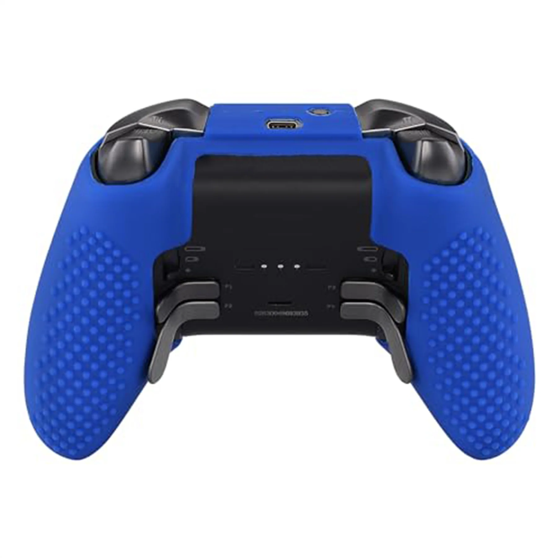 eXtremeRate PlayVital Protective Anti-Slip Silicone Case with Thumb Grips Caps for Xbox One Elite Series 2 & Elite 2 Core Controller - Blue - Image 7