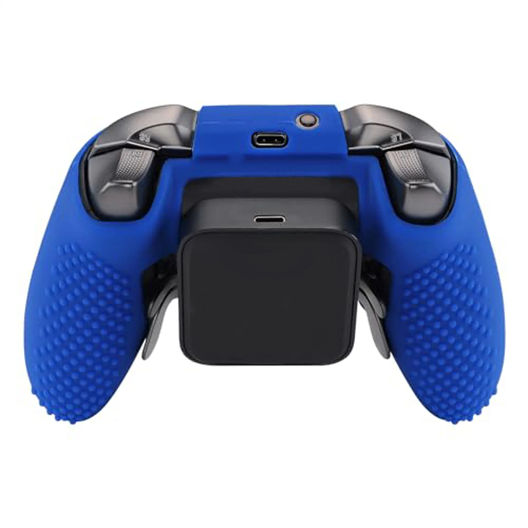 eXtremeRate PlayVital Protective Anti-Slip Silicone Case with Thumb Grips Caps for Xbox One Elite Series 2 & Elite 2 Core Controller - Blue - Image 8
