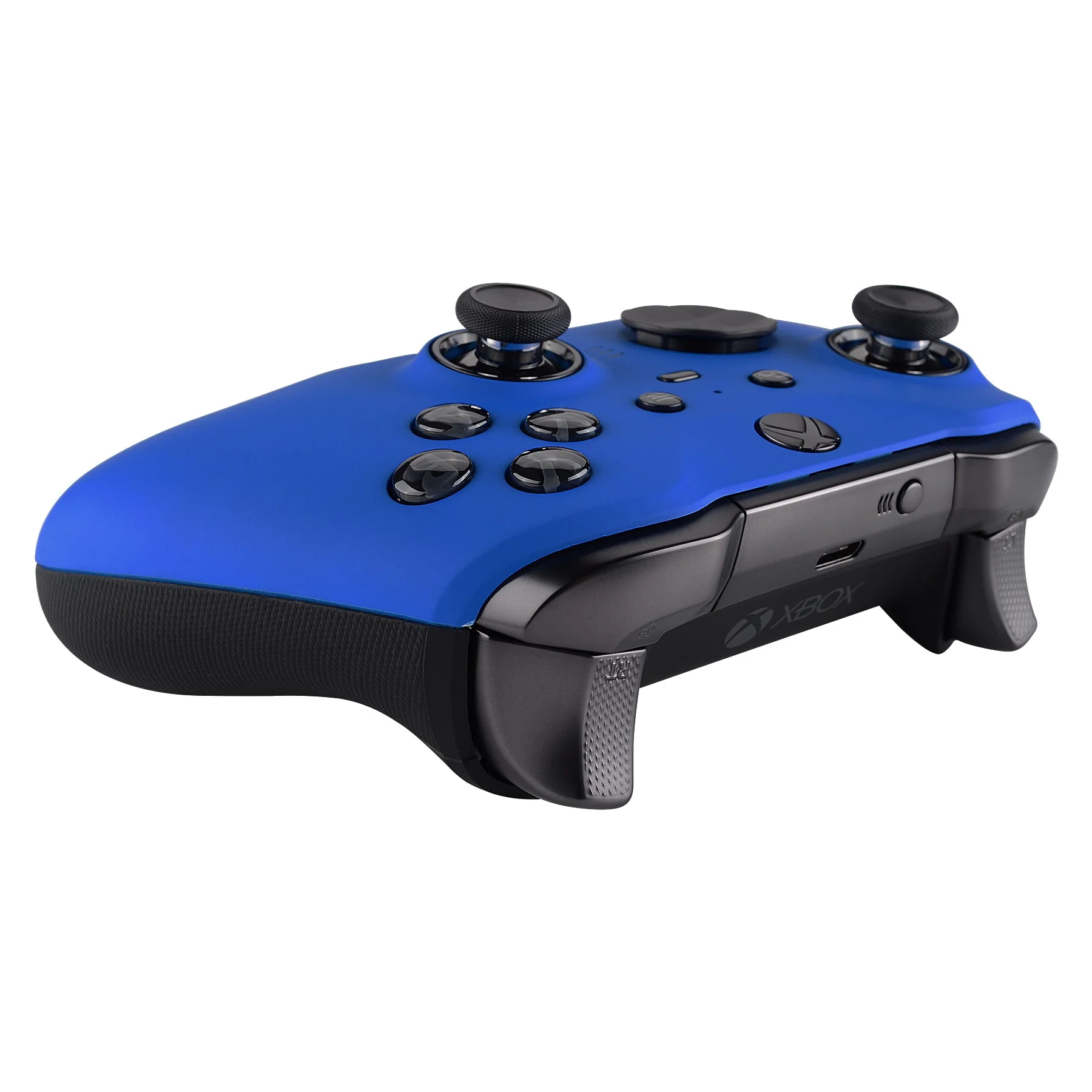 eXtremeRate Replacement Front Housing Shell Case with Accent Rings for Xbox One Elite Series 2 & Elite 2 Core Controller (Model 1797) - Blue - Image 7