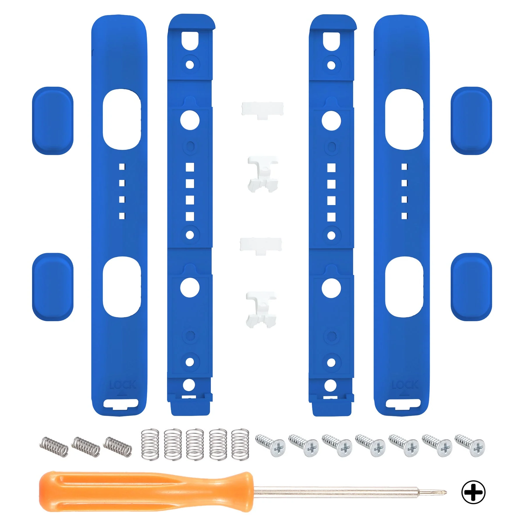 eXtremeRate 2 Pack Custom Replacement shell for Joycon Strap of NS Switch - Blue - Image 2
