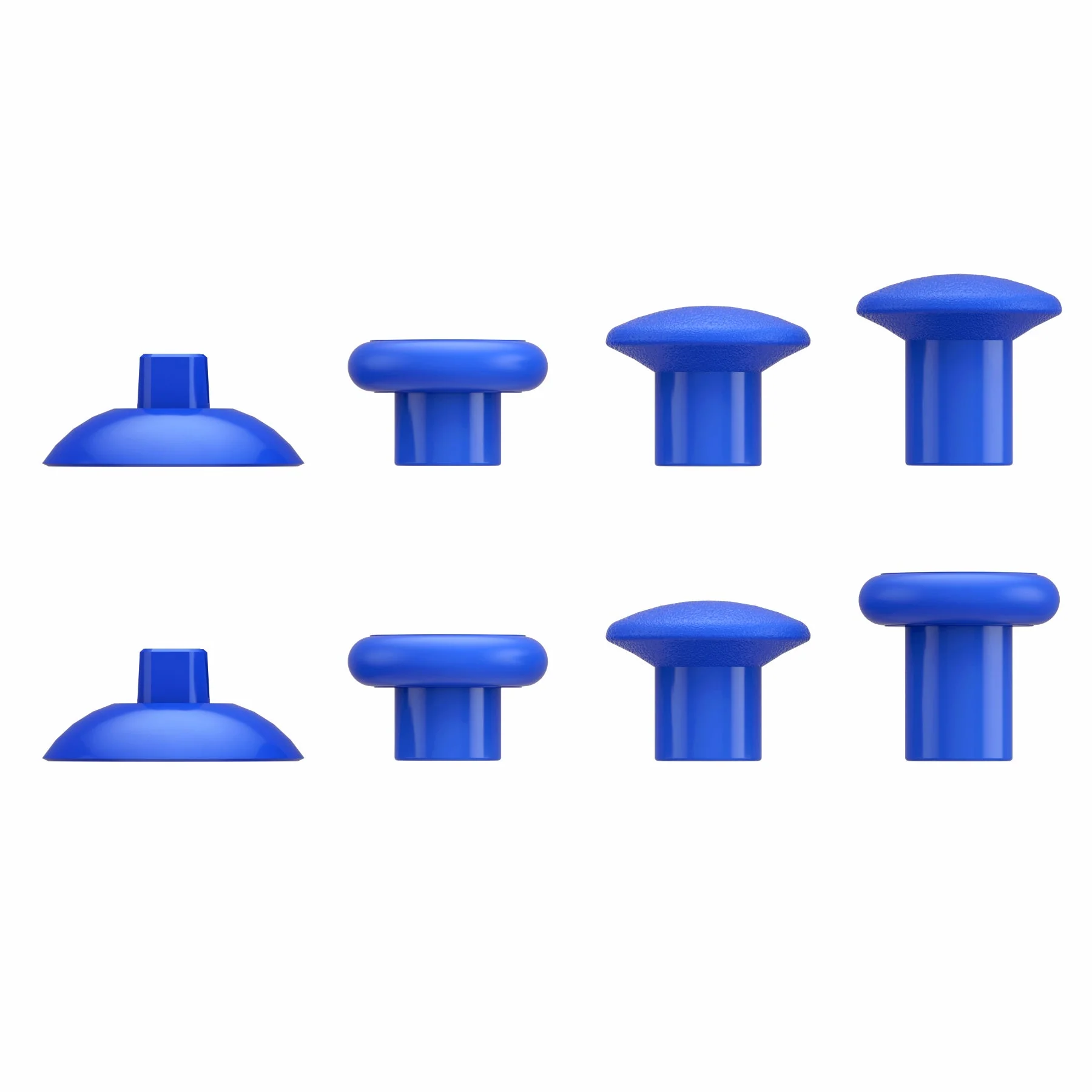 eXtremeRate ThumbsGear Interchangeable Ergonomic Thumbstick with 3 Height Domed and Concave Grips Adjustable Joystick for PS5 & PS4 Controller - Blue - Image 6