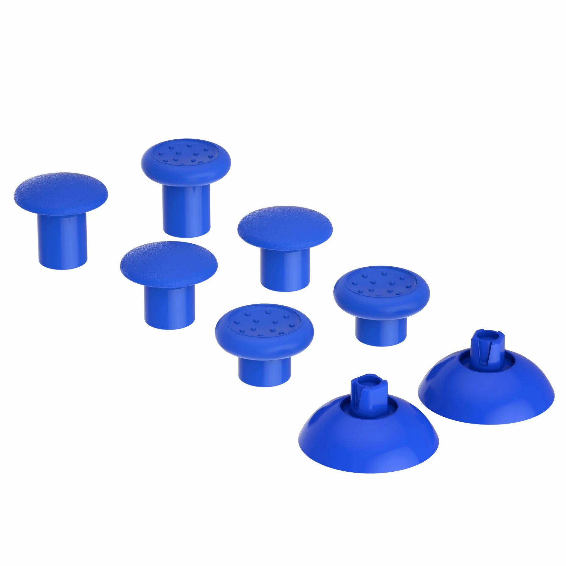 eXtremeRate ThumbsGear Interchangeable Ergonomic Thumbstick with 3 Height Domed and Concave Grips Adjustable Joystick for PS5 & PS4 Controller - Blue - Image 7