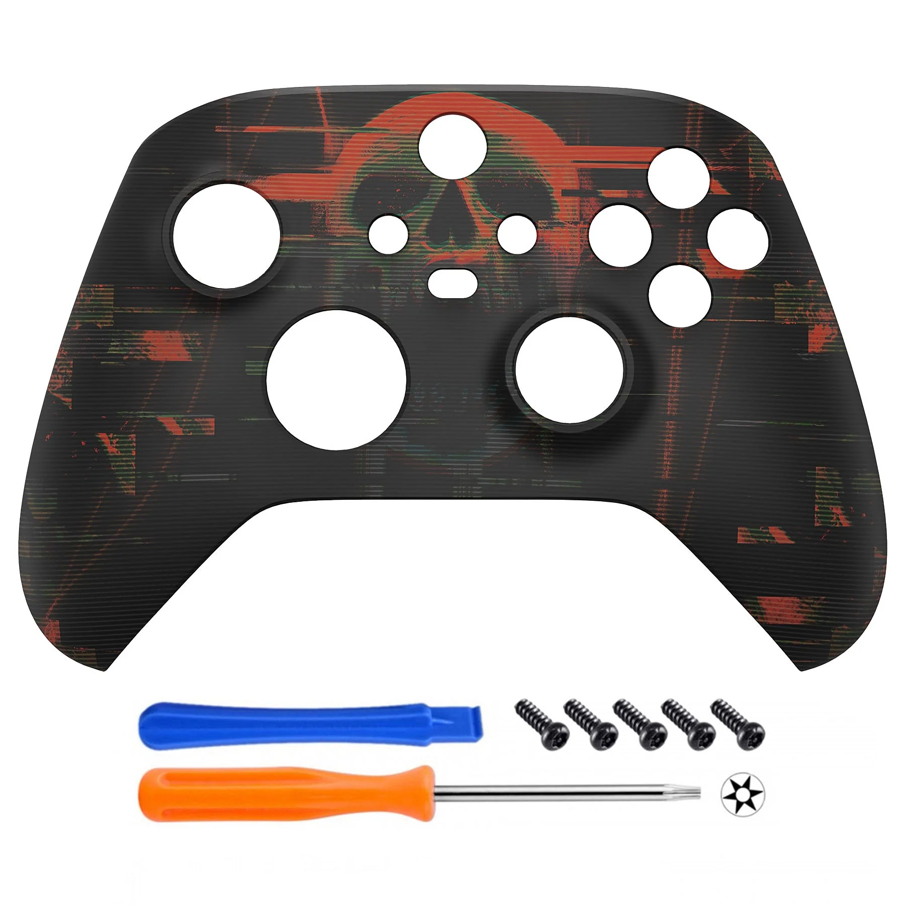 eXtremeRate Replacement Front Housing Shell for Xbox Series X & S Controller - Blurred Screaming Skull - Image 3