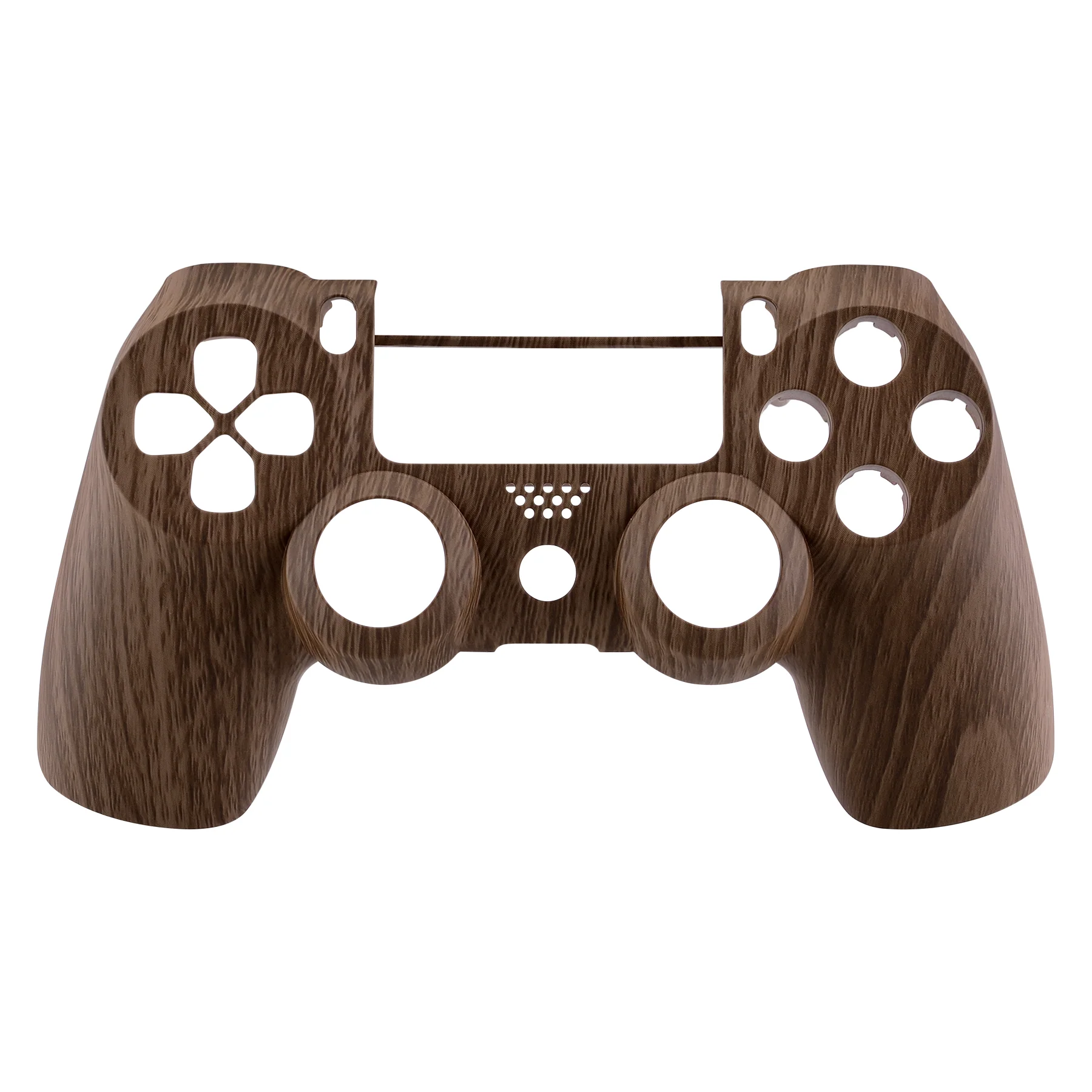 eXtremeRate Replacement Front Housing Shell for PS4 Slim Pro Controller Controller (CUH-ZCT2 JDM-040/050/055) - Wood Grain - Image 2