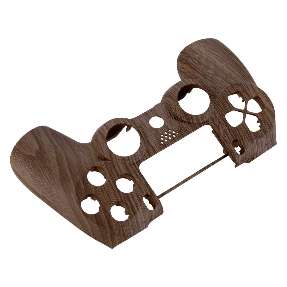 eXtremeRate Replacement Front Housing Shell for PS4 Slim Pro Controller Controller (CUH-ZCT2 JDM-040/050/055) - Wood Grain - Image 4