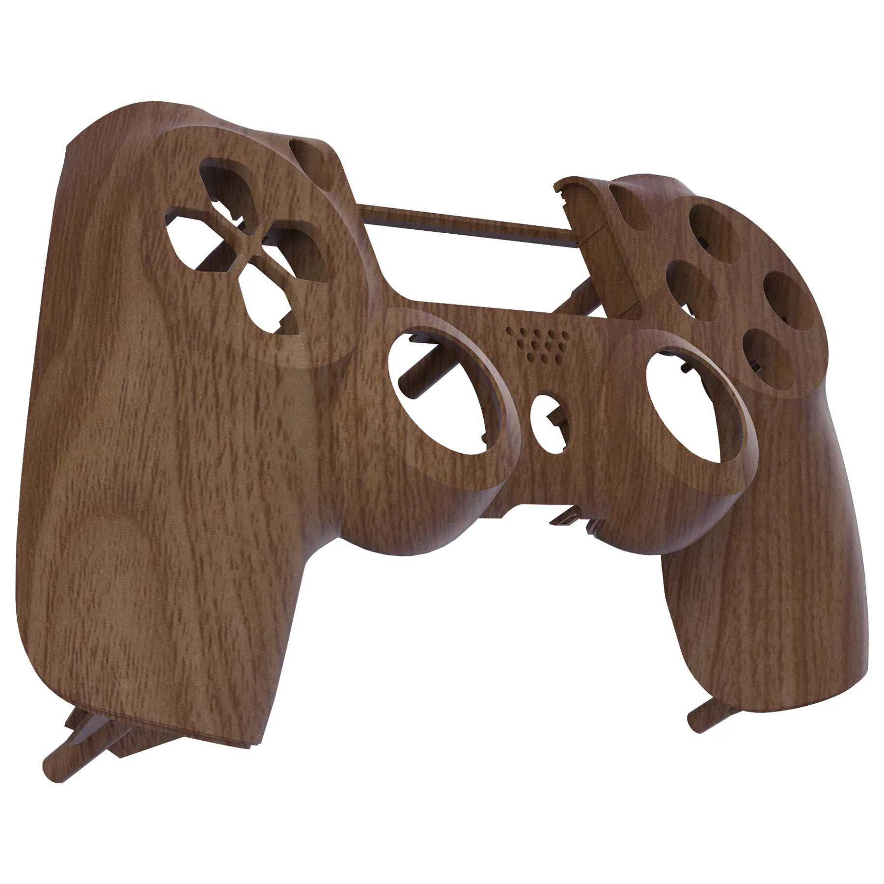 eXtremeRate Replacement Front Housing Shell for PS4 Slim Pro Controller Controller (CUH-ZCT2 JDM-040/050/055) - Wood Grain - Image 5