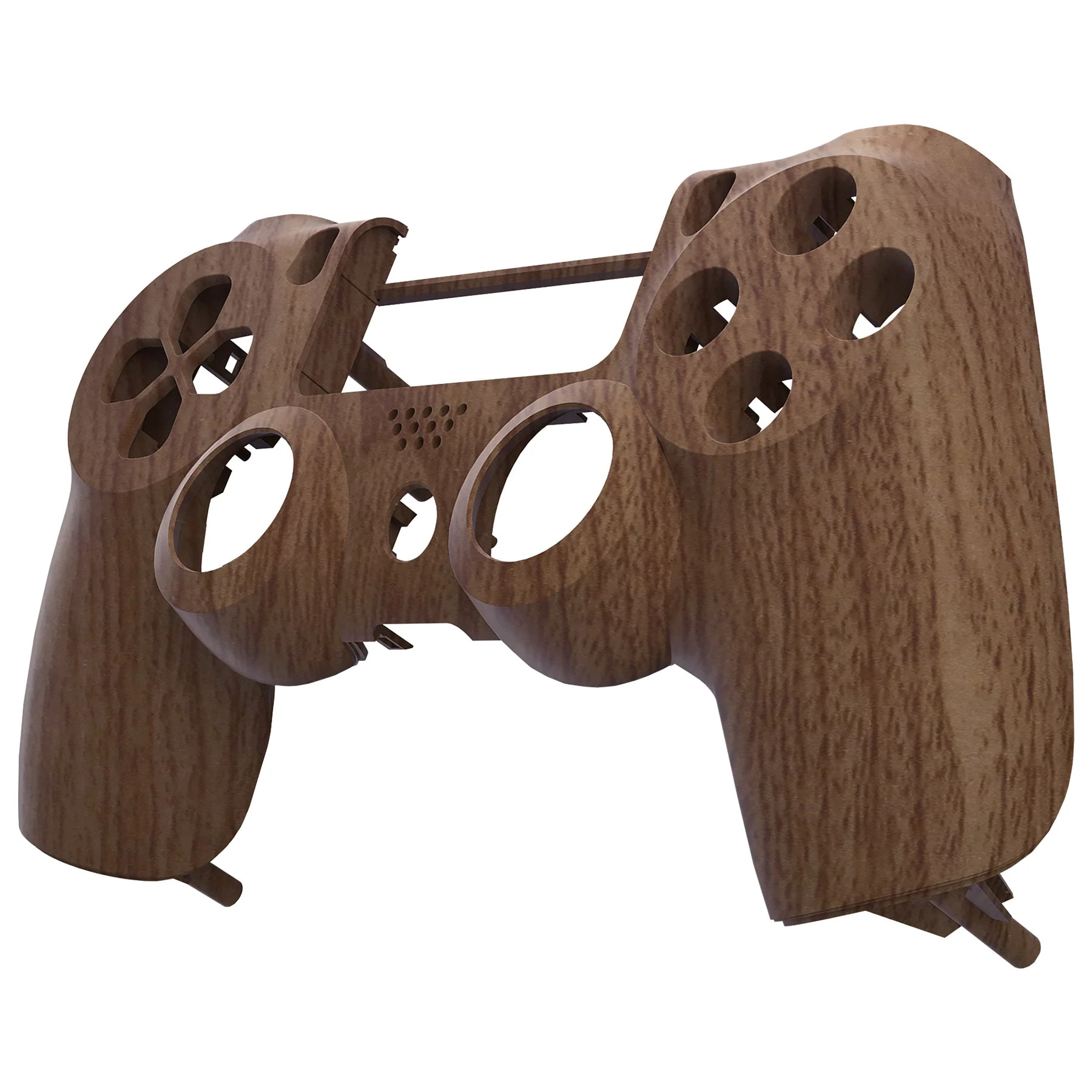 eXtremeRate Replacement Front Housing Shell for PS4 Slim Pro Controller Controller (CUH-ZCT2 JDM-040/050/055) - Wood Grain - Image 6