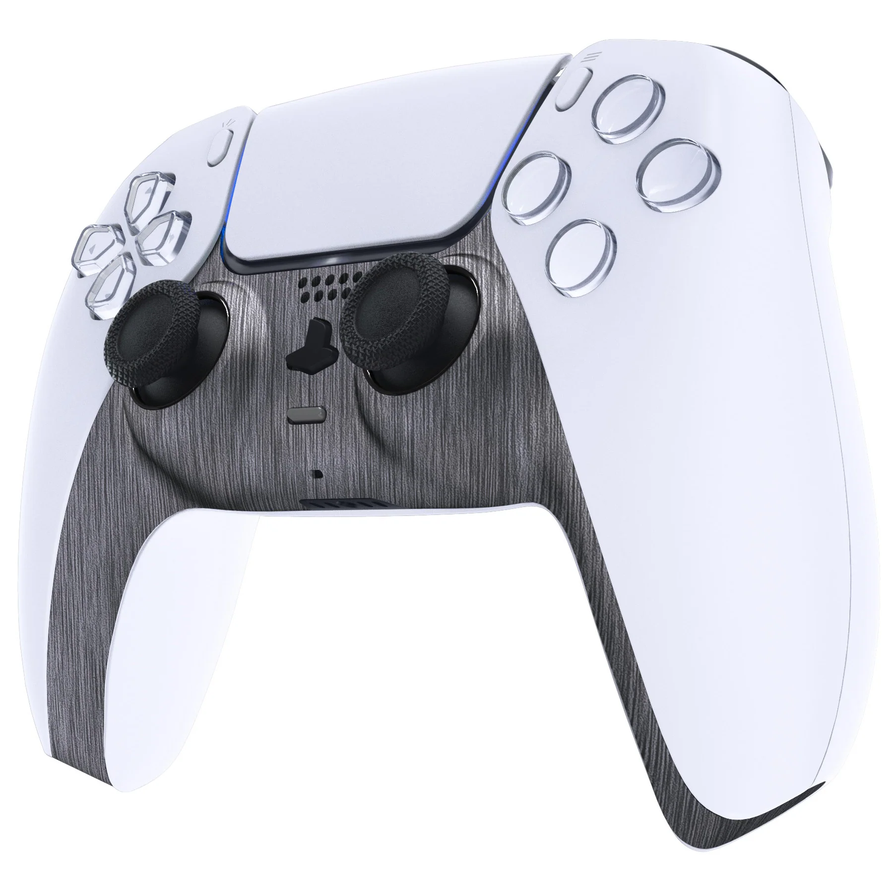 eXtremeRate Replacement Decorative Trim Shell with Accent Rings Compatible with PS5 Controller BDM-010/020/030/040/050 - Brushed Silver - Image 4