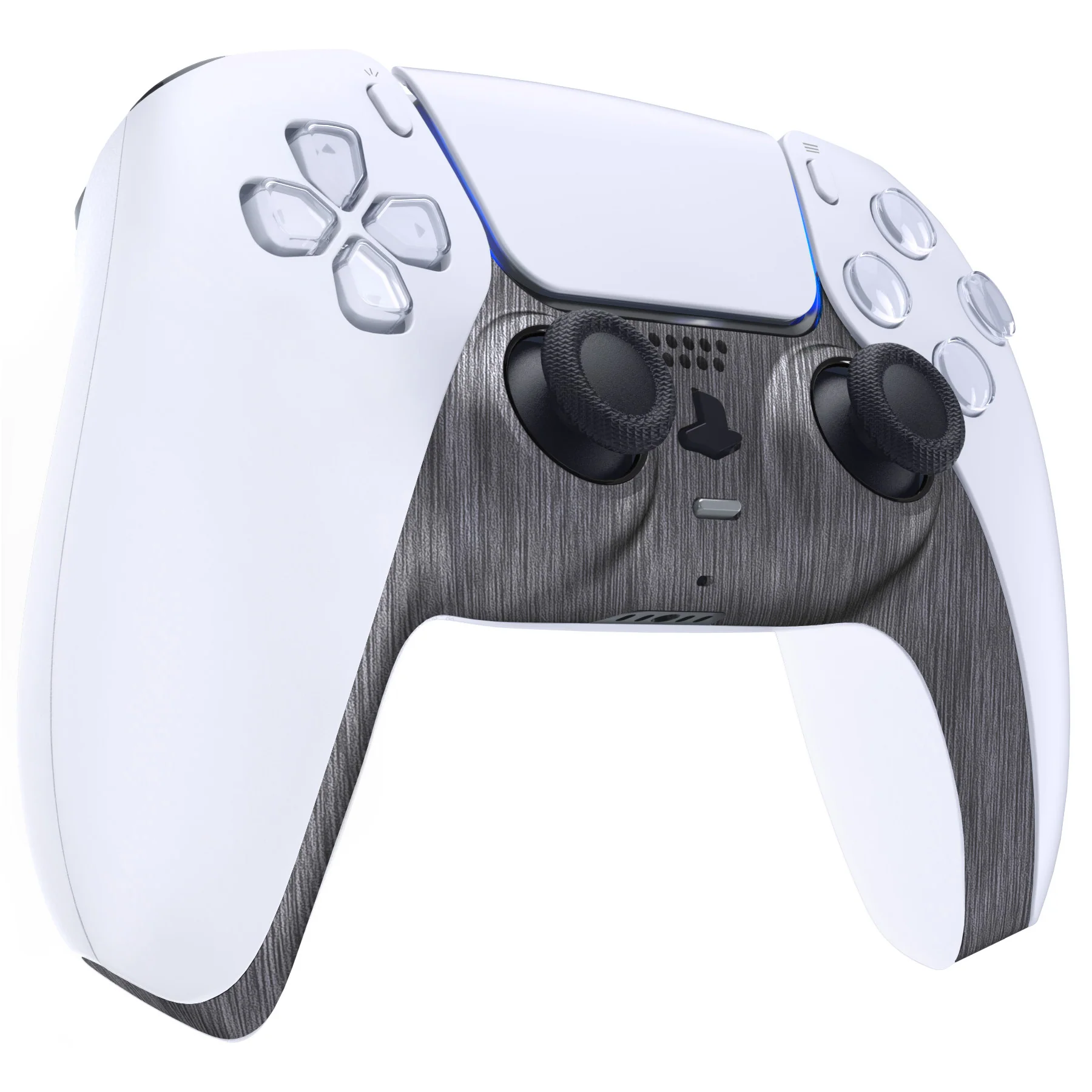 eXtremeRate Replacement Decorative Trim Shell with Accent Rings Compatible with PS5 Controller BDM-010/020/030/040/050 - Brushed Silver - Image 5