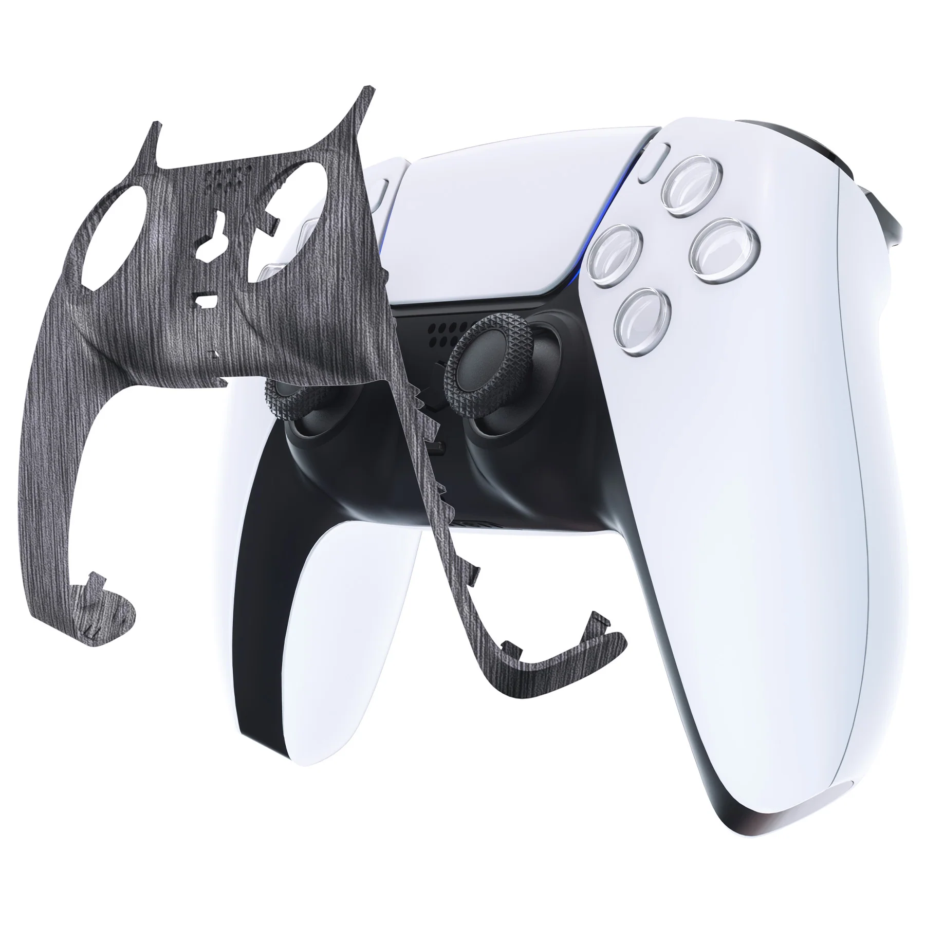 eXtremeRate Replacement Decorative Trim Shell with Accent Rings Compatible with PS5 Controller BDM-010/020/030/040/050 - Brushed Silver - Image 7