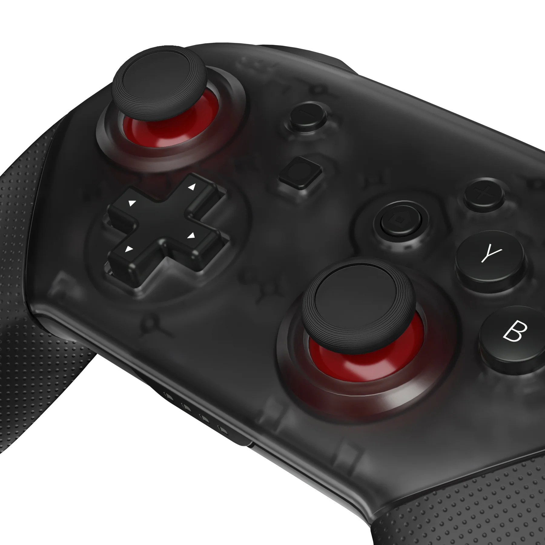 eXtremeRate Replacement Dual-color 3D Joystick Thumbsticks for Nintendo Switch Pro Controller - Carmine Red & Black - Image 2