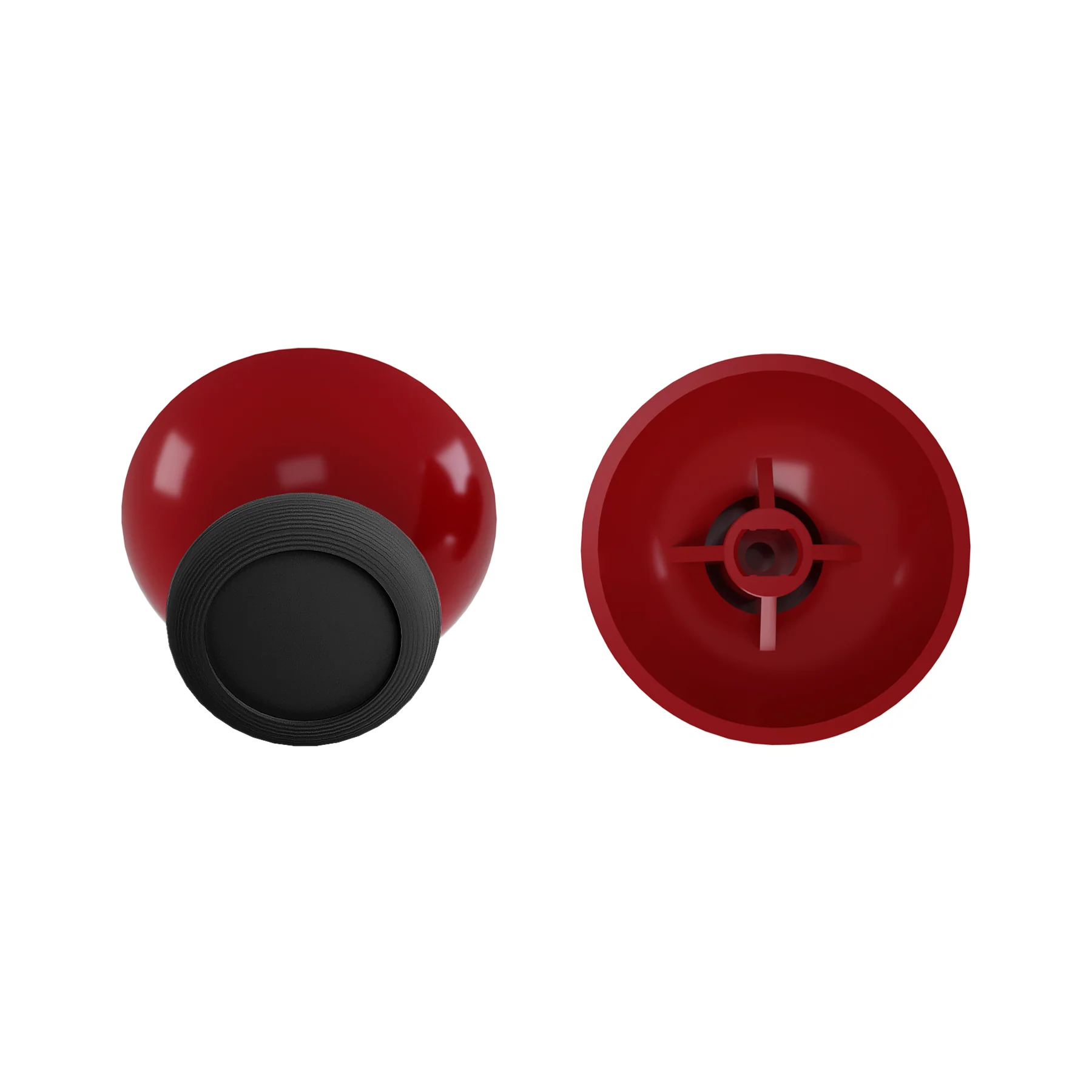 eXtremeRate Replacement Dual-color 3D Joystick Thumbsticks for Nintendo Switch Pro Controller - Carmine Red & Black - Image 6