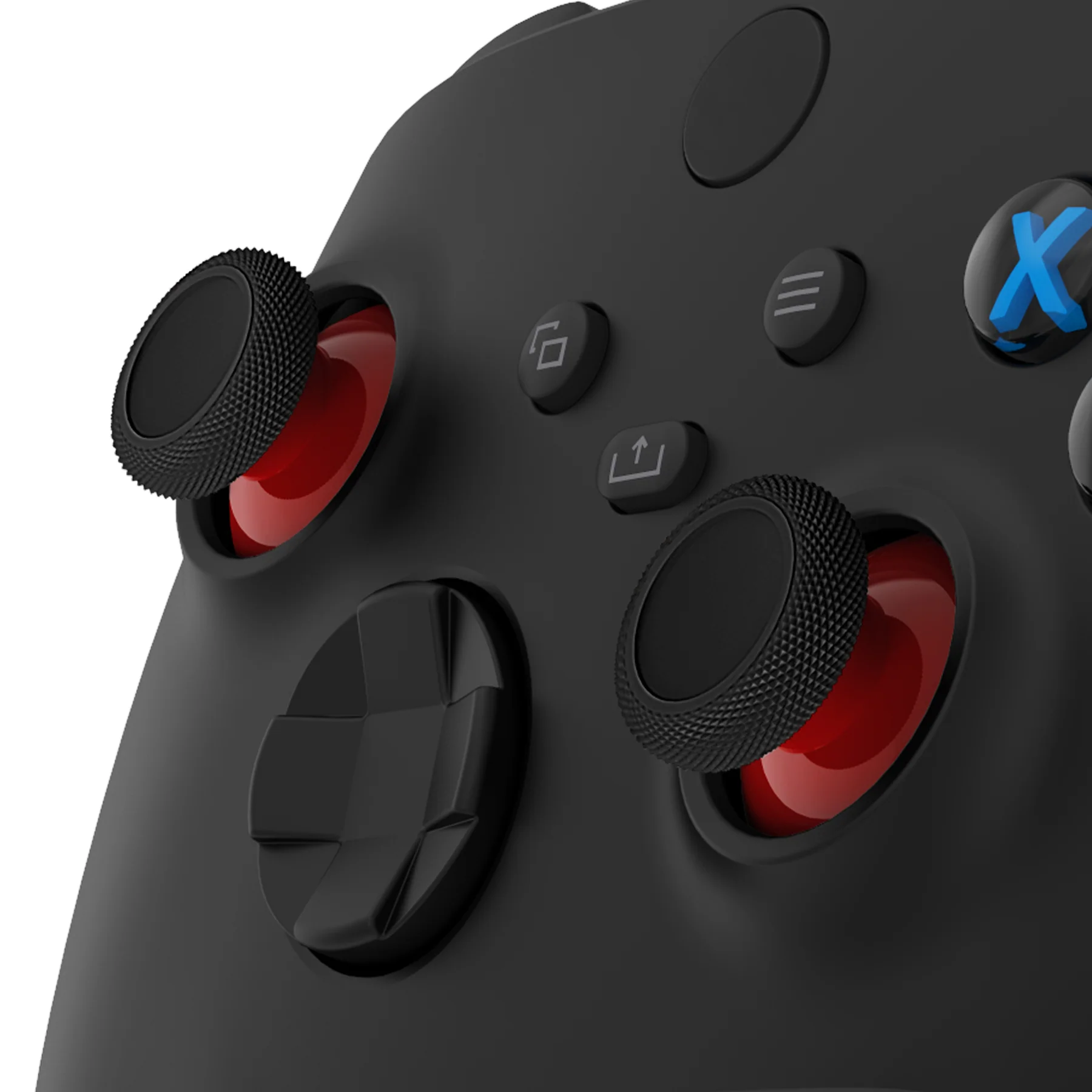 eXtremeRate Replacement Thumbsticks for Xbox Series X/S Controller & Xbox One X/S Controller & Xbox One Standard Controller & Xbox One Elite Controller - Carmine Red & Black - Image 3