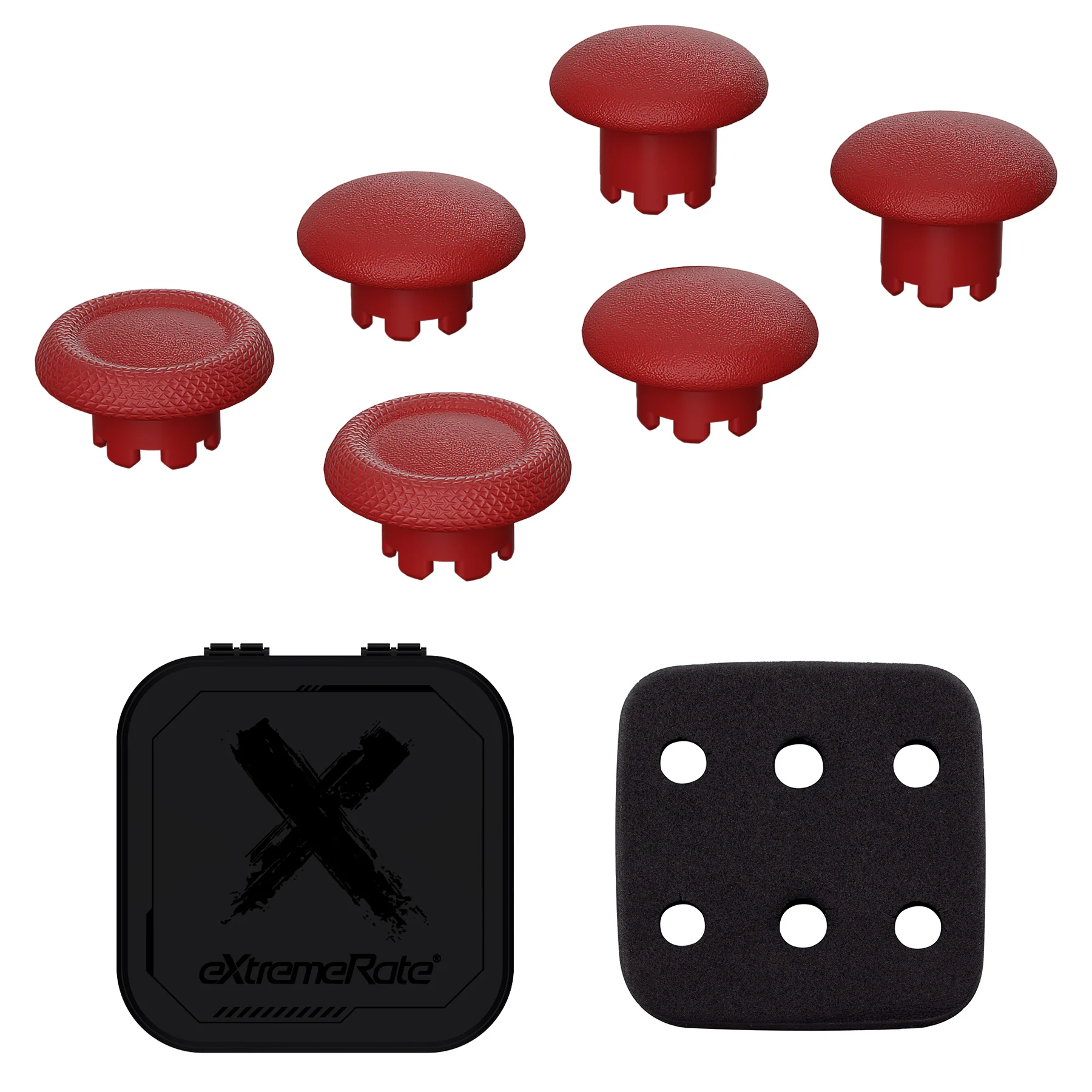 eXtremeRate Replacement Swappable Thumbsticks for PS5 Edge Controller - Carmine Red - Image 2