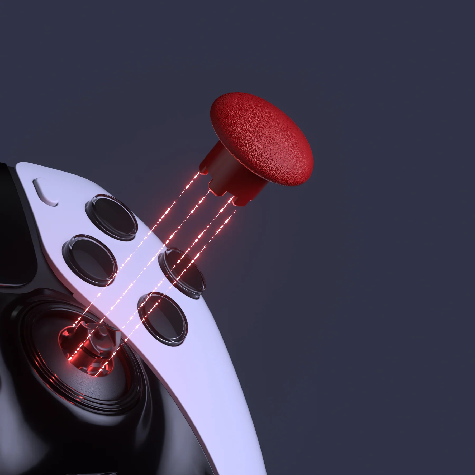 eXtremeRate Replacement Swappable Thumbsticks for PS5 Edge Controller - Carmine Red - Image 6