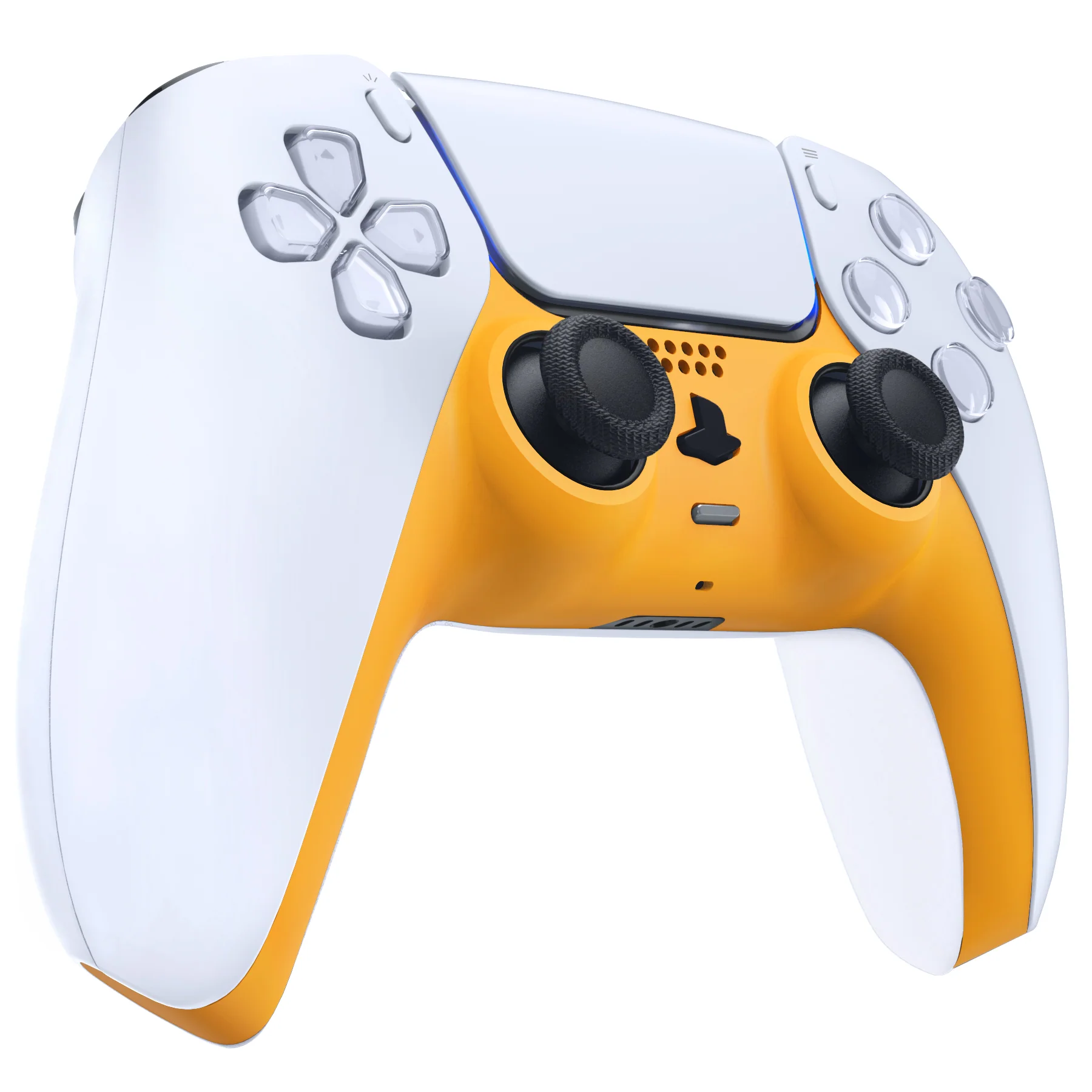 eXtremeRate Replacement Decorative Trim Shell with Accent Rings Compatible with PS5 Controller BDM-010/020/030/040/050 - Caution Yellow - Image 5