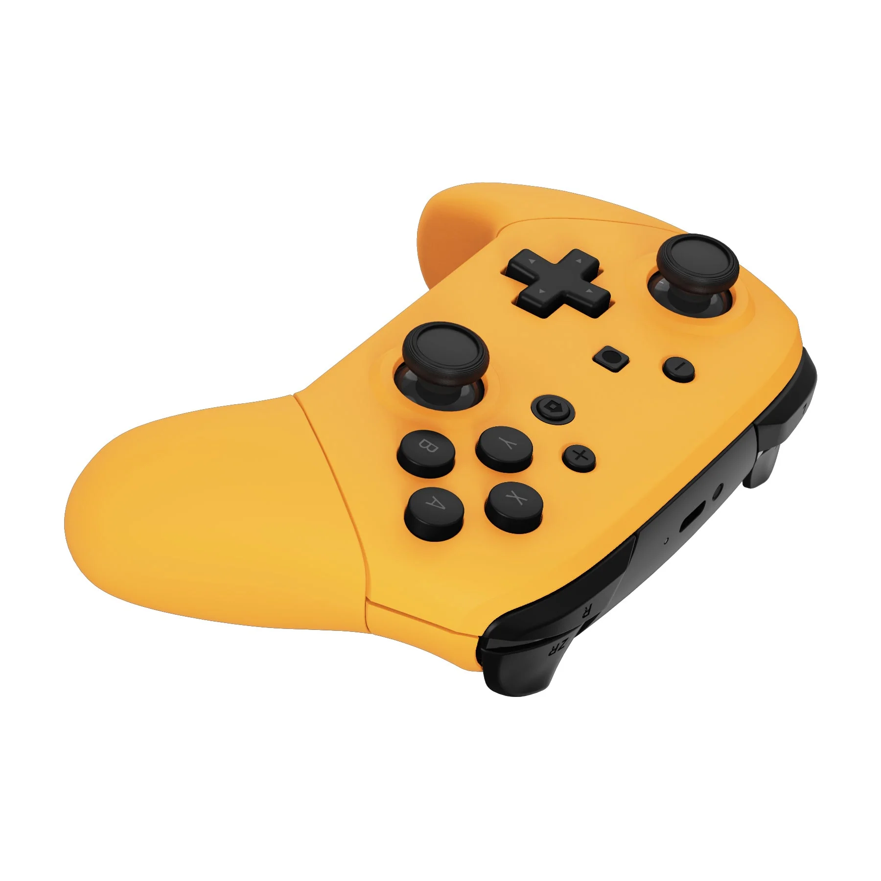 eXtremeRate Replacement Full Set Shell Faceplate Backplate Handles for Nintendo Switch Pro - Caution Yellow - Image 6