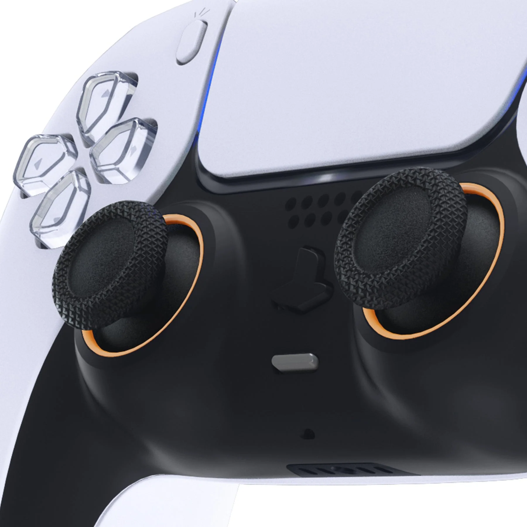 eXtremeRate Custom Replacement Accent Rings for PS5 Controller - Caution Yellow - Image 5