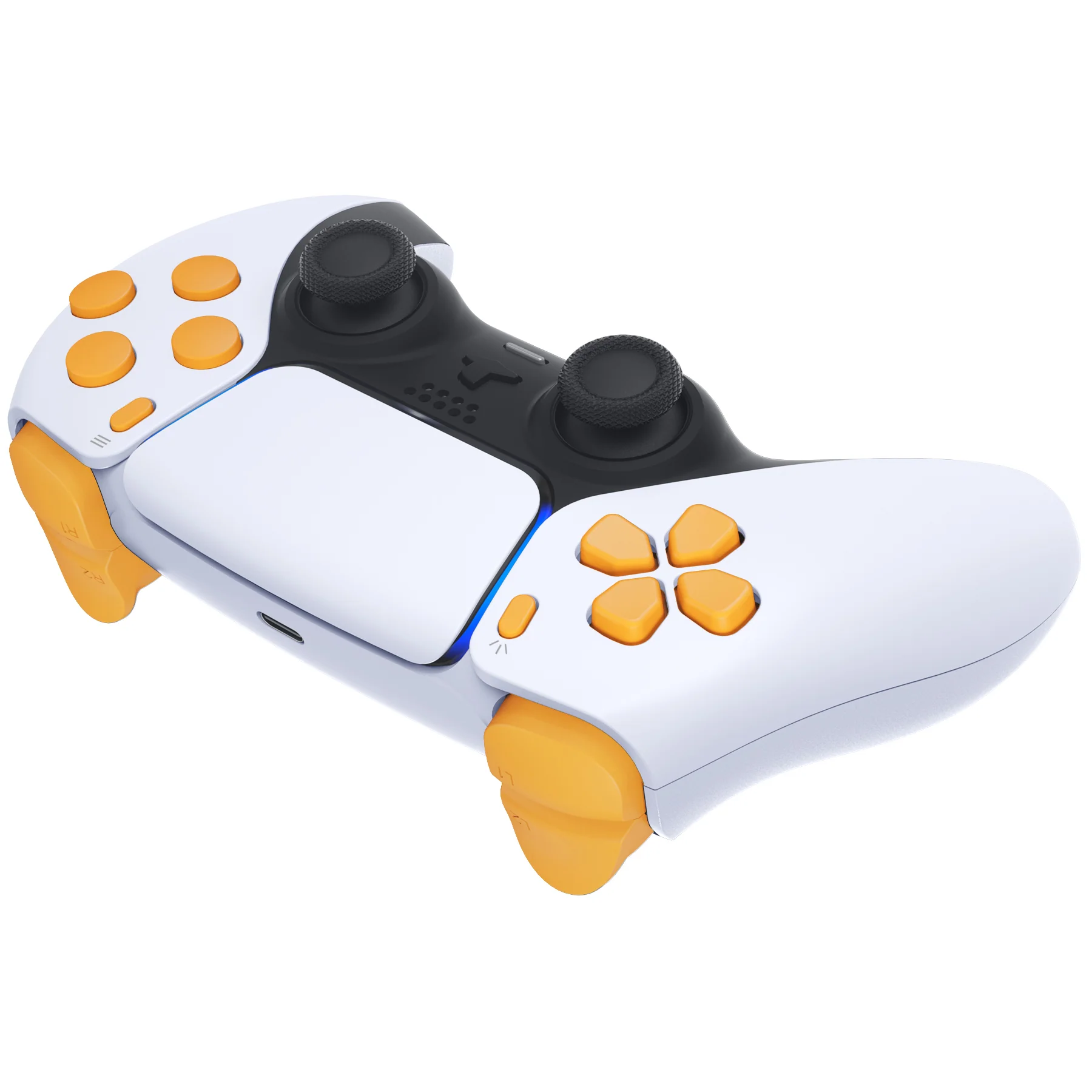 eXtremeRate Replacement Full Set Buttons Compatible with PS5 Controller BDM-030/040/050/060 - Caution Yellow - Image 7