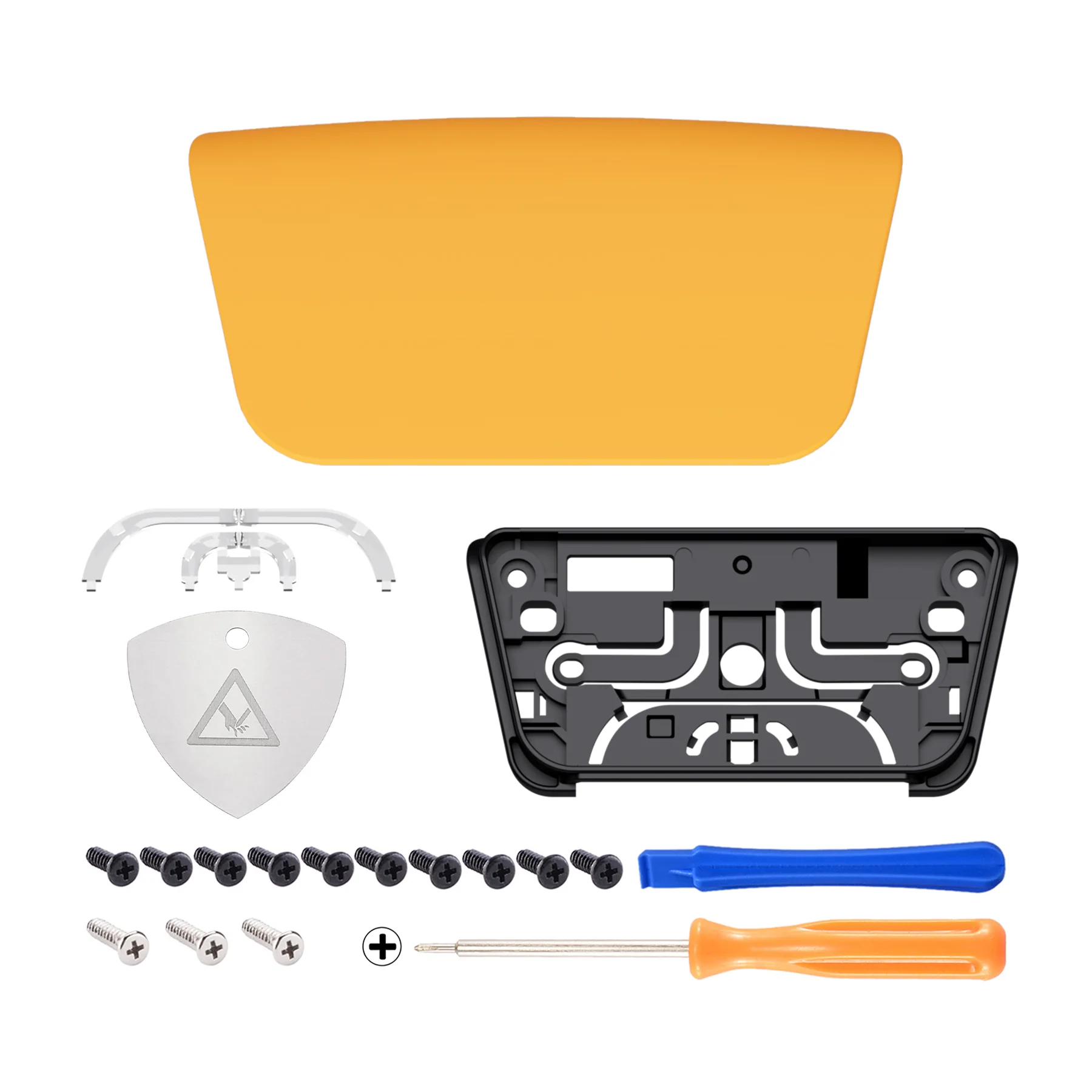 eXtremeRate Replacement Custom Touchpad Cover Compatible with PS5 Controller BDM-010/020/030/040/050/060 - Caution Yellow - Image 2