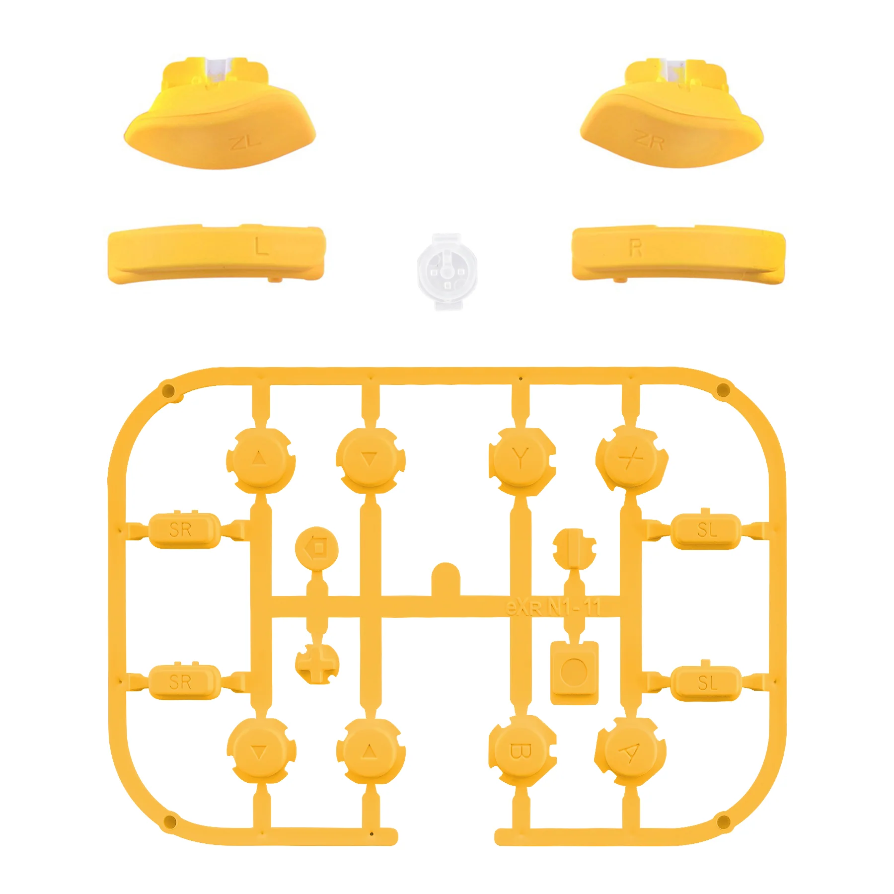 eXtremeRate Replacement Full Set Buttons for Joycon of NS Switch - Caution Yellow - Image 2