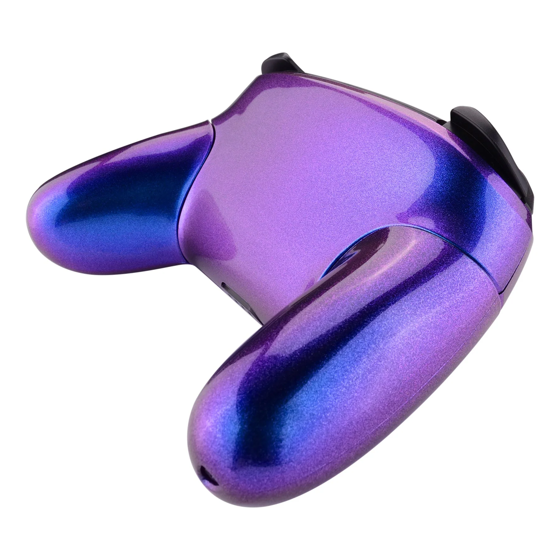 eXtremeRate Replacement Full Set Shell Faceplate Backplate Handles for Nintendo Switch Pro - Chameleon Purple Blue - Image 8
