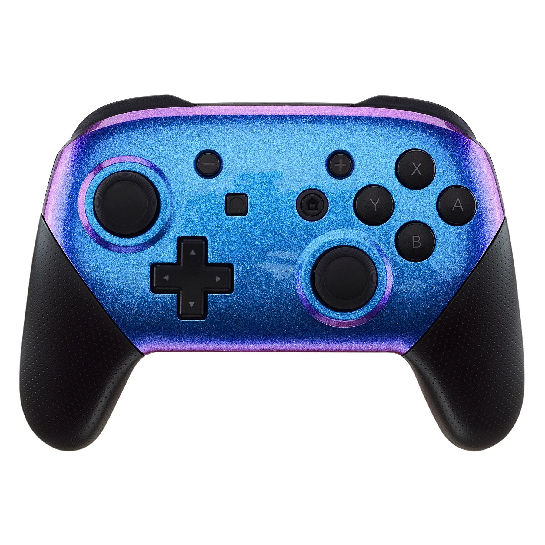 eXtremeRate Replacement Faceplate and Backplate for Nintendo Switch Pro Controller - Chameleon Purple Blue - Image 3