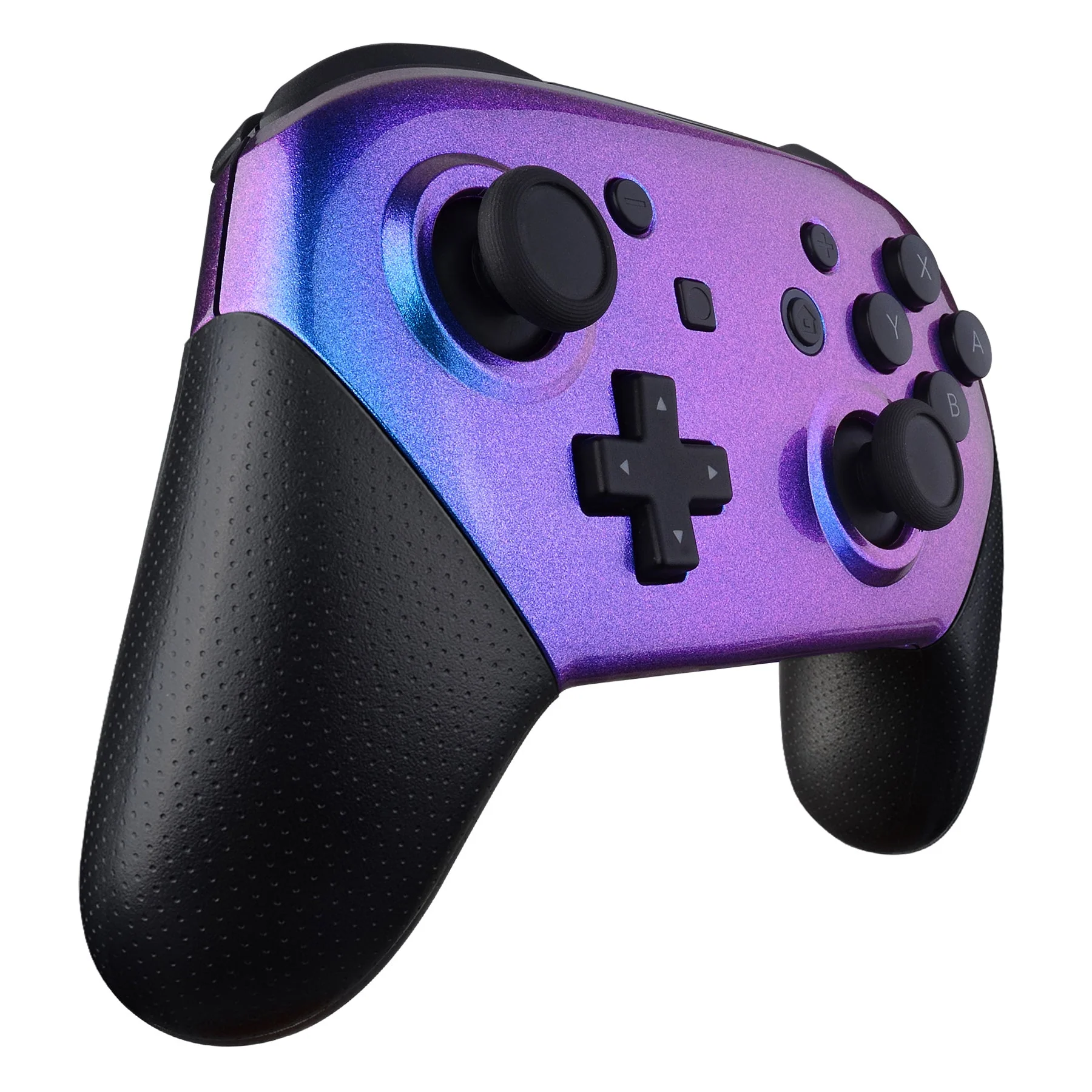 eXtremeRate Replacement Faceplate and Backplate for Nintendo Switch Pro Controller - Chameleon Purple Blue - Image 5