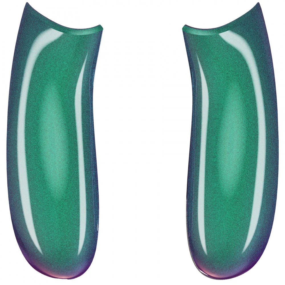 eXtremeRate Replacement Non-Slip Side Rails Grip Back Panels for Xbox Series X & S Controller - Chameleon Green Purple - Image 2