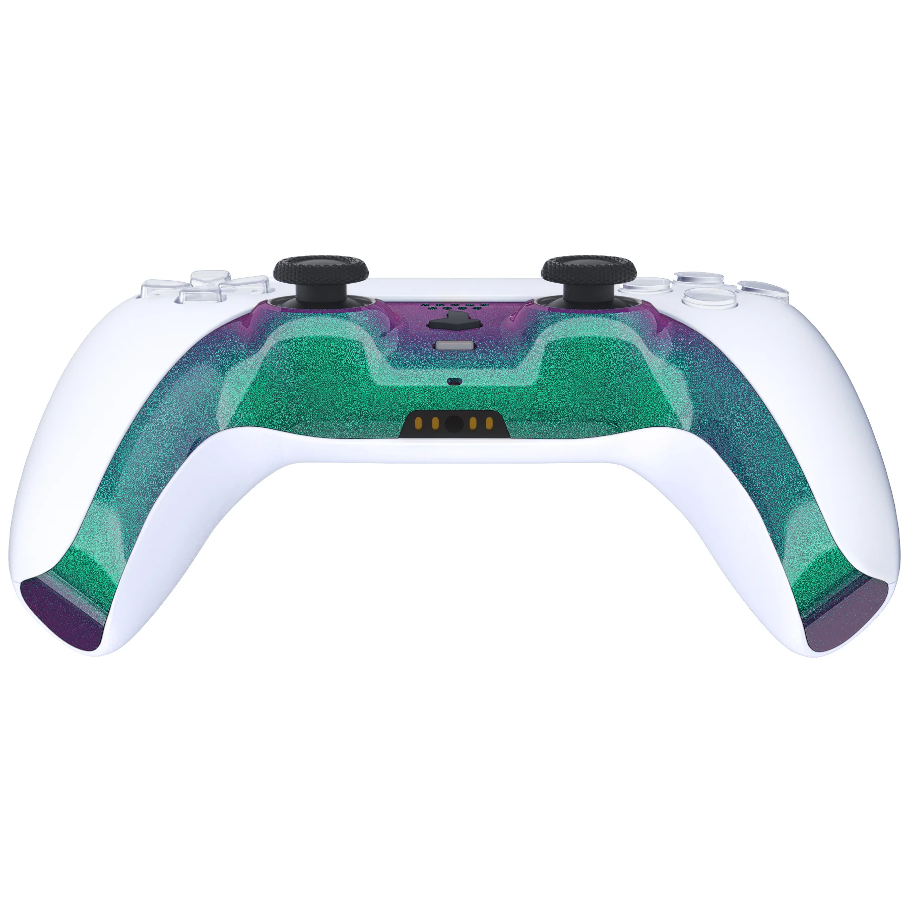 eXtremeRate Replacement Decorative Trim Shell with Accent Rings Compatible with PS5 Controller BDM-010/020/030/040/050 - Chameleon Green Purple - Image 6