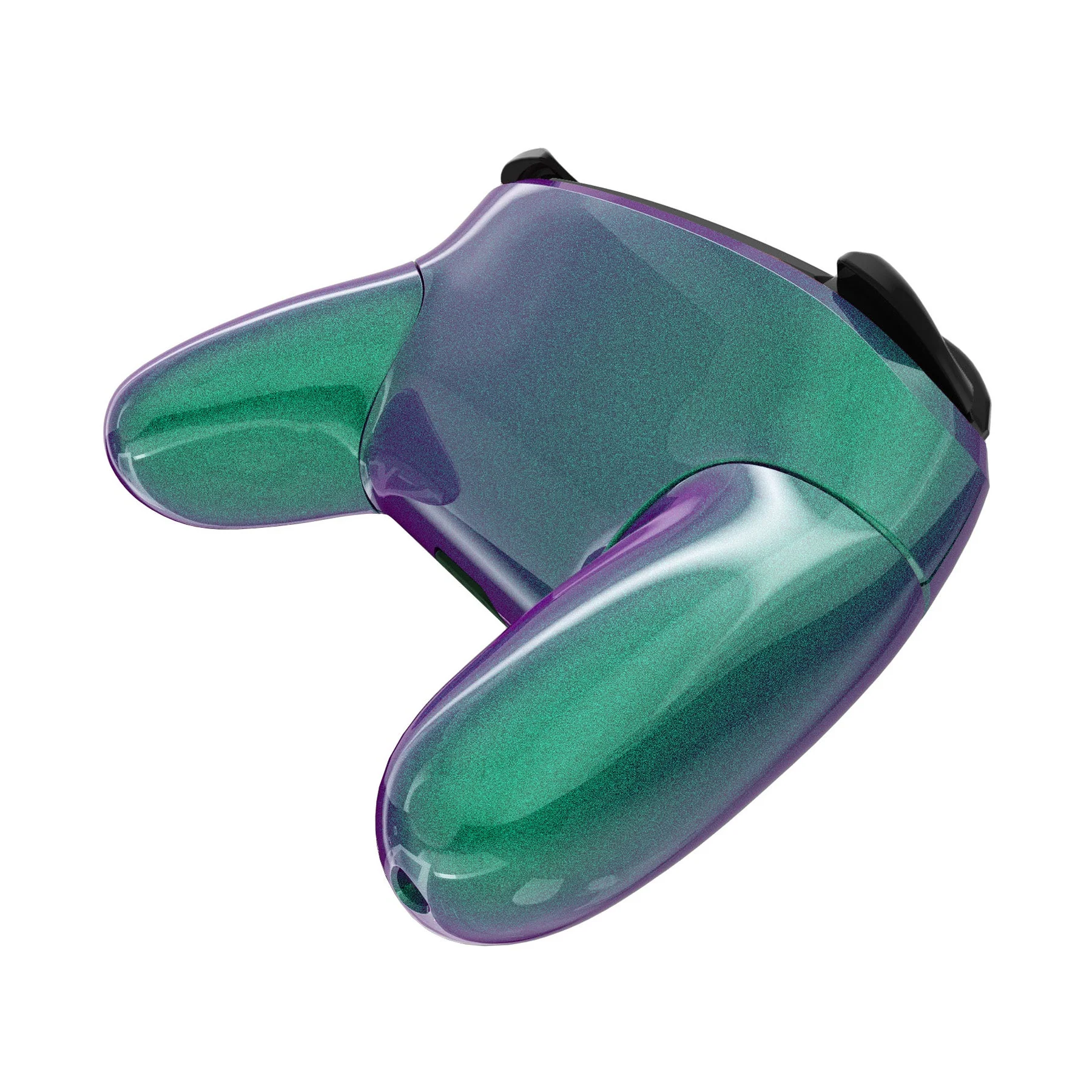 eXtremeRate Octagonal Gated Sticks Design Replacement Full Set Shell Faceplate Backplate Handles for Nintendo Switch Pro - Chameleon Green Purple - Image 10