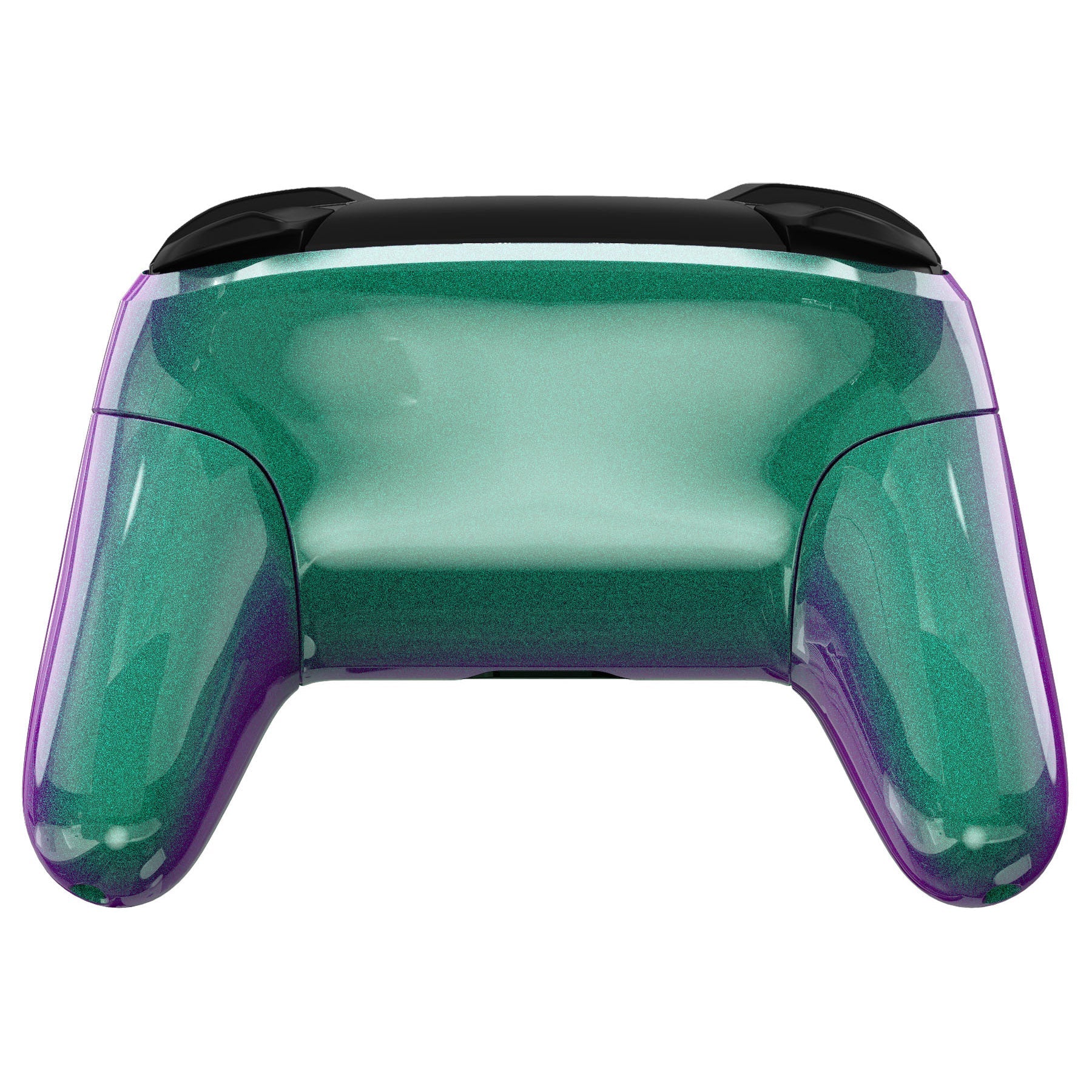 eXtremeRate Octagonal Gated Sticks Design Replacement Full Set Shell Faceplate Backplate Handles for Nintendo Switch Pro - Chameleon Green Purple - Image 9