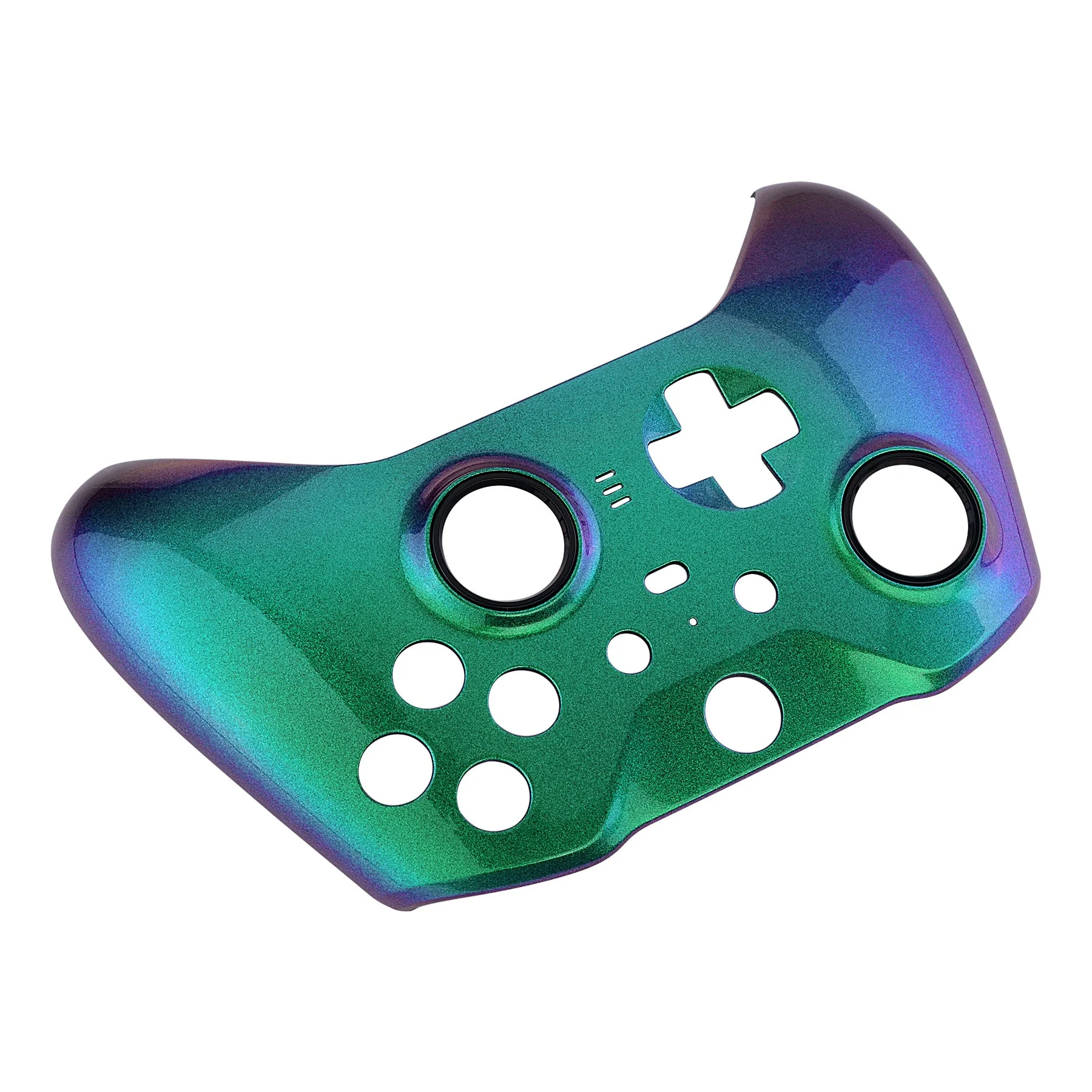eXtremeRate Replacement Front Housing Shell Case with Accent Rings for Xbox One Elite Series 2 & Elite 2 Core Controller (Model 1797) - Chameleon Green Purple - Image 9