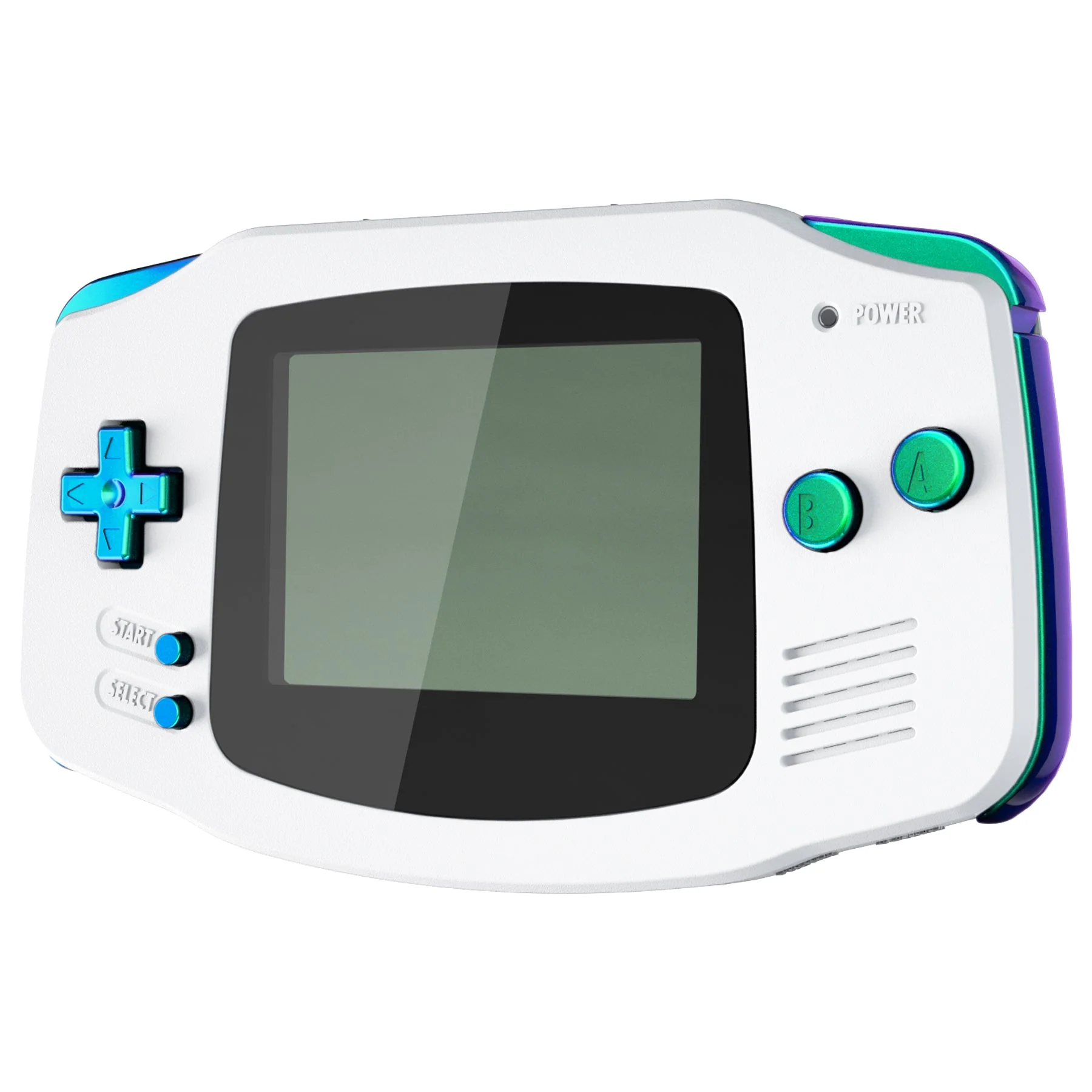 eXtremeRate GBA Replacement Full Set Buttons for Gameboy Advance - Chameleon Green Purple - Image 4