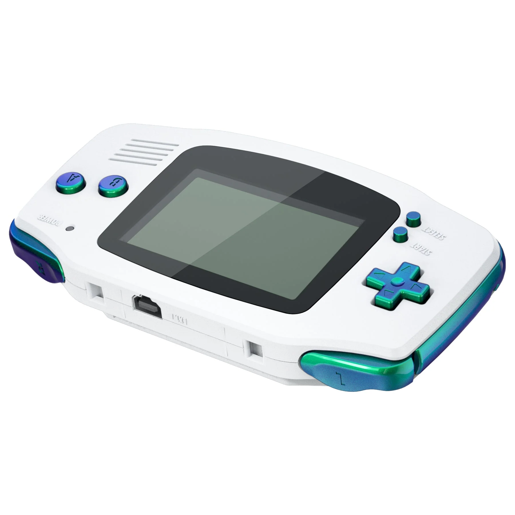 eXtremeRate GBA Replacement Full Set Buttons for Gameboy Advance - Chameleon Green Purple - Image 5