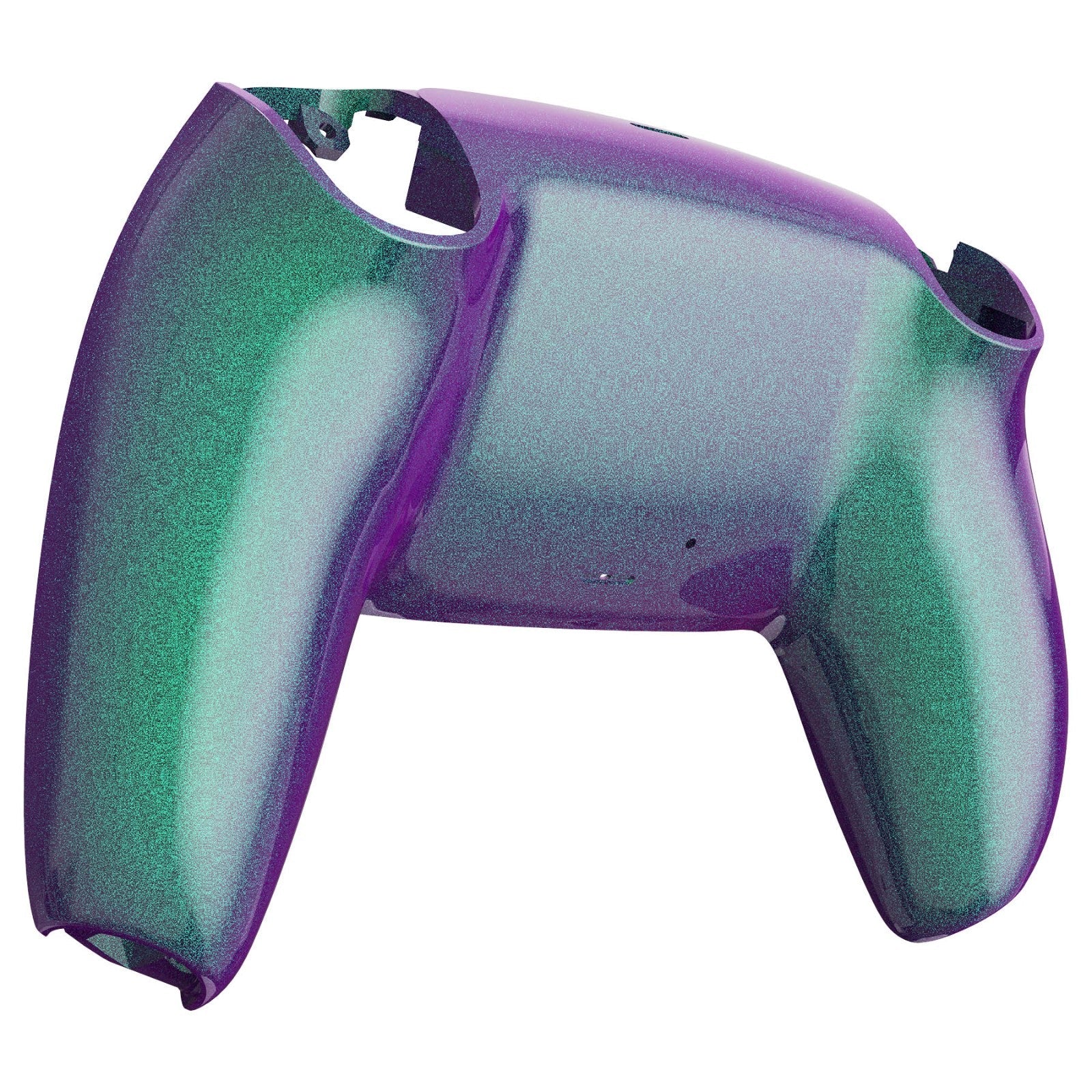 eXtremeRate Replacement Back Housing Bottom Shell Compatible with PS5 Controller BDM-010/020/030/040/050 - Chameleon Green Purple Glossy - Image 7