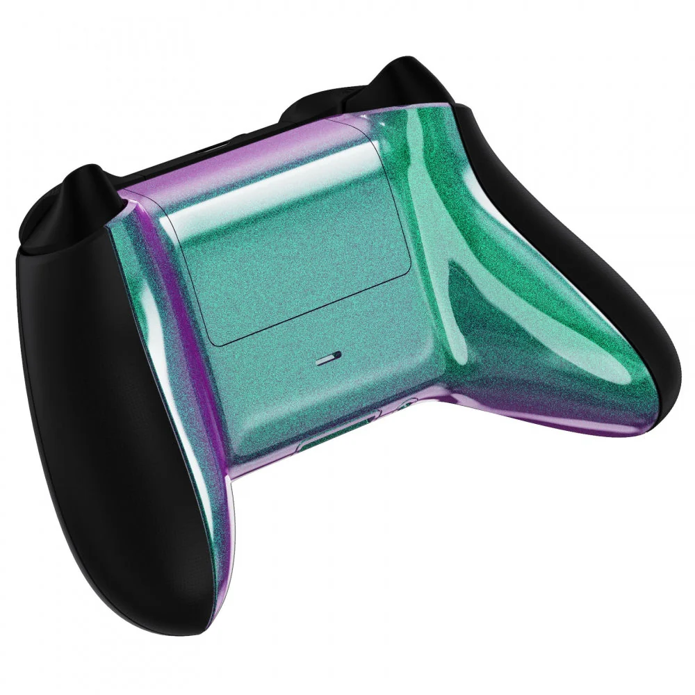 eXtremeRate Replacement Bottom Shell with Battery Cover for Xbox Series X & S Controller - Chameleon Green Purple - Image 7