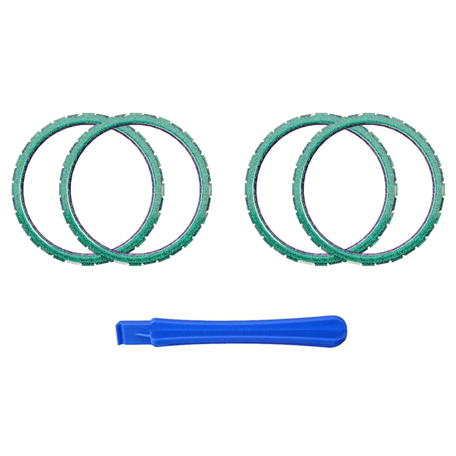 eXtremeRate Custom Replacement Accent Rings for PS5 Controller - Chameleon Green Purple Glossy - Image 2