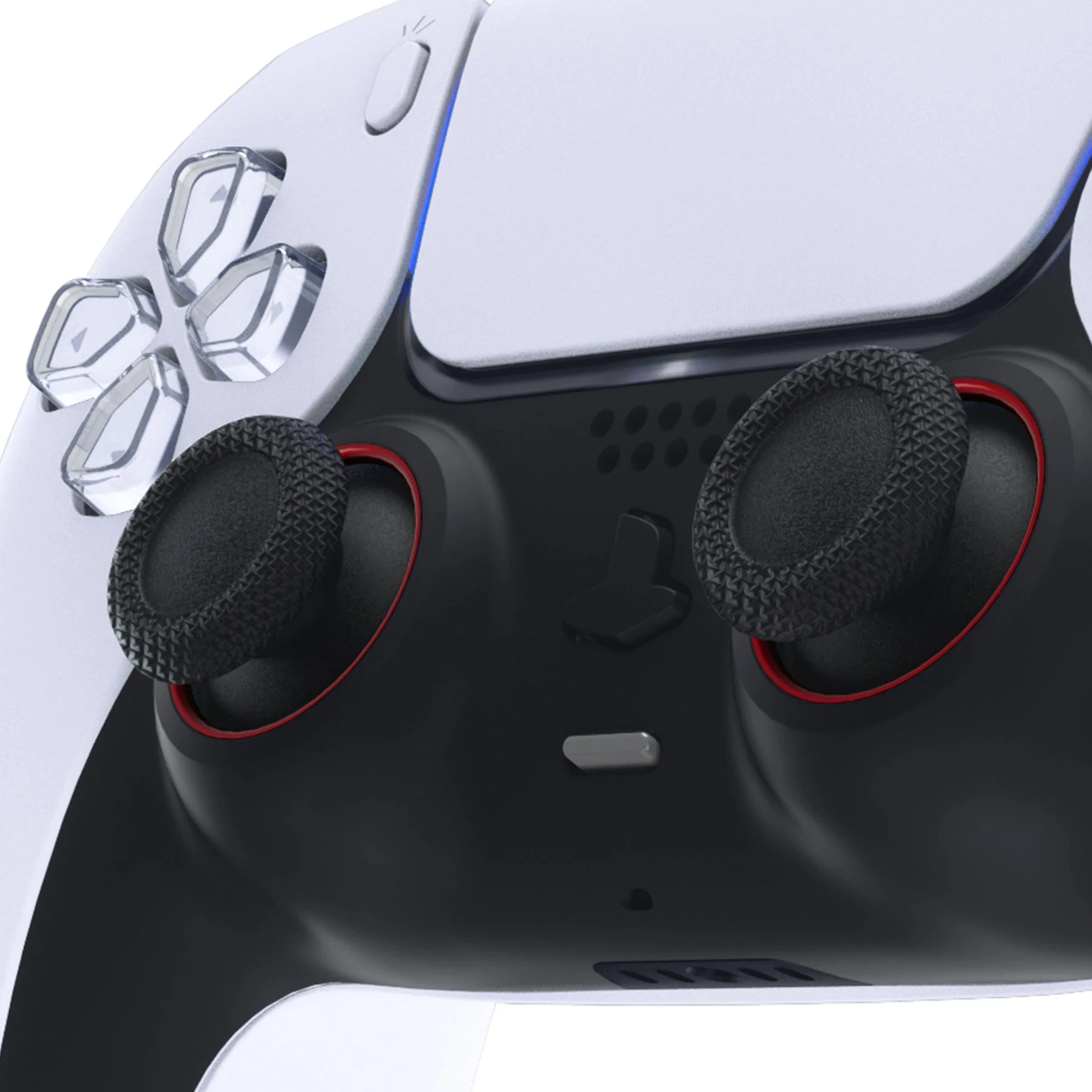 eXtremeRate Custom Replacement Accent Rings for PS5 Controller - Scarlet Red - Image 5