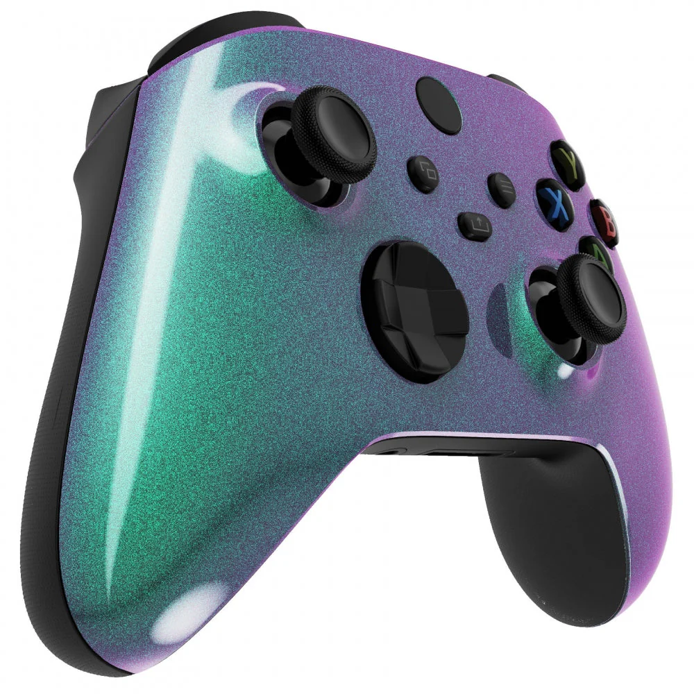 eXtremeRate Replacement Front Housing Shell for Xbox Series X & S Controller - Chameleon Green Purple - Image 5