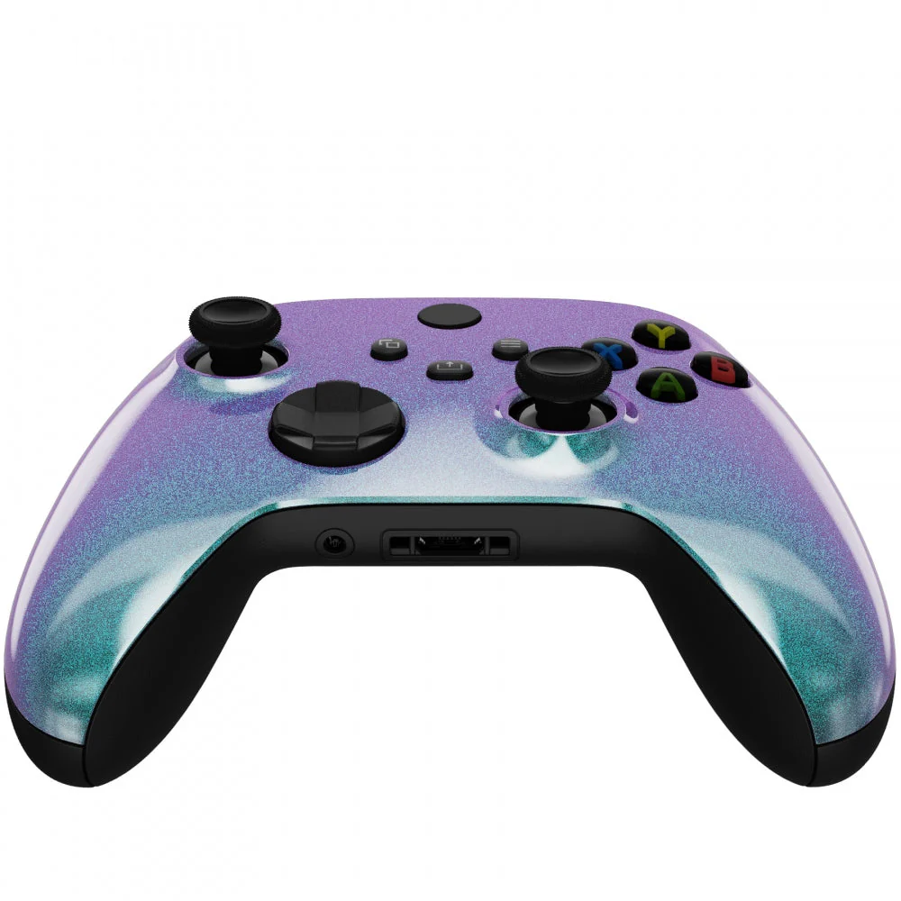 eXtremeRate Replacement Front Housing Shell for Xbox Series X & S Controller - Chameleon Green Purple - Image 7