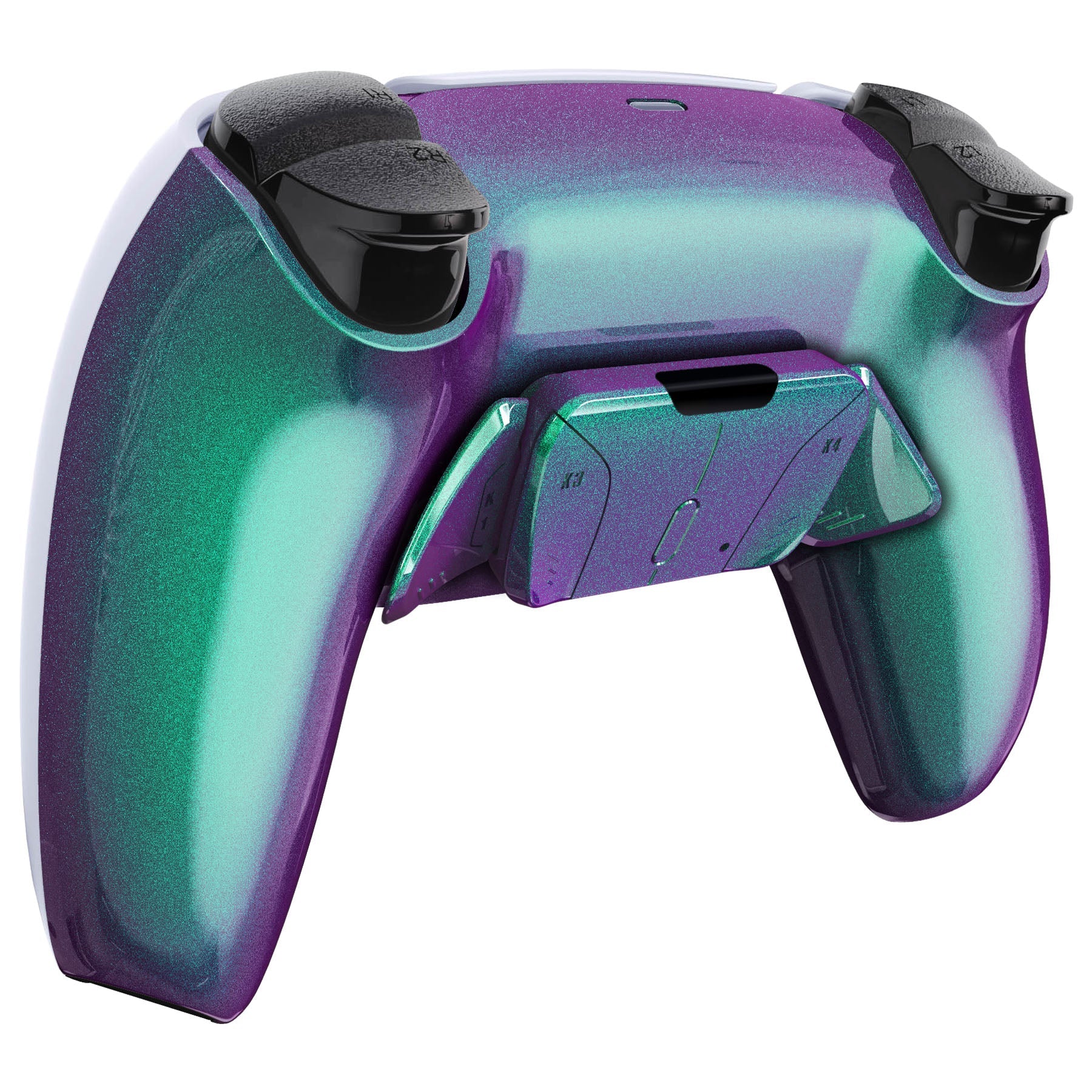 eXtremeRate Remappable RISE4 Remap Kit for PS5 Controller BDM-010/020 - Chameleon Green Purple - Image 8
