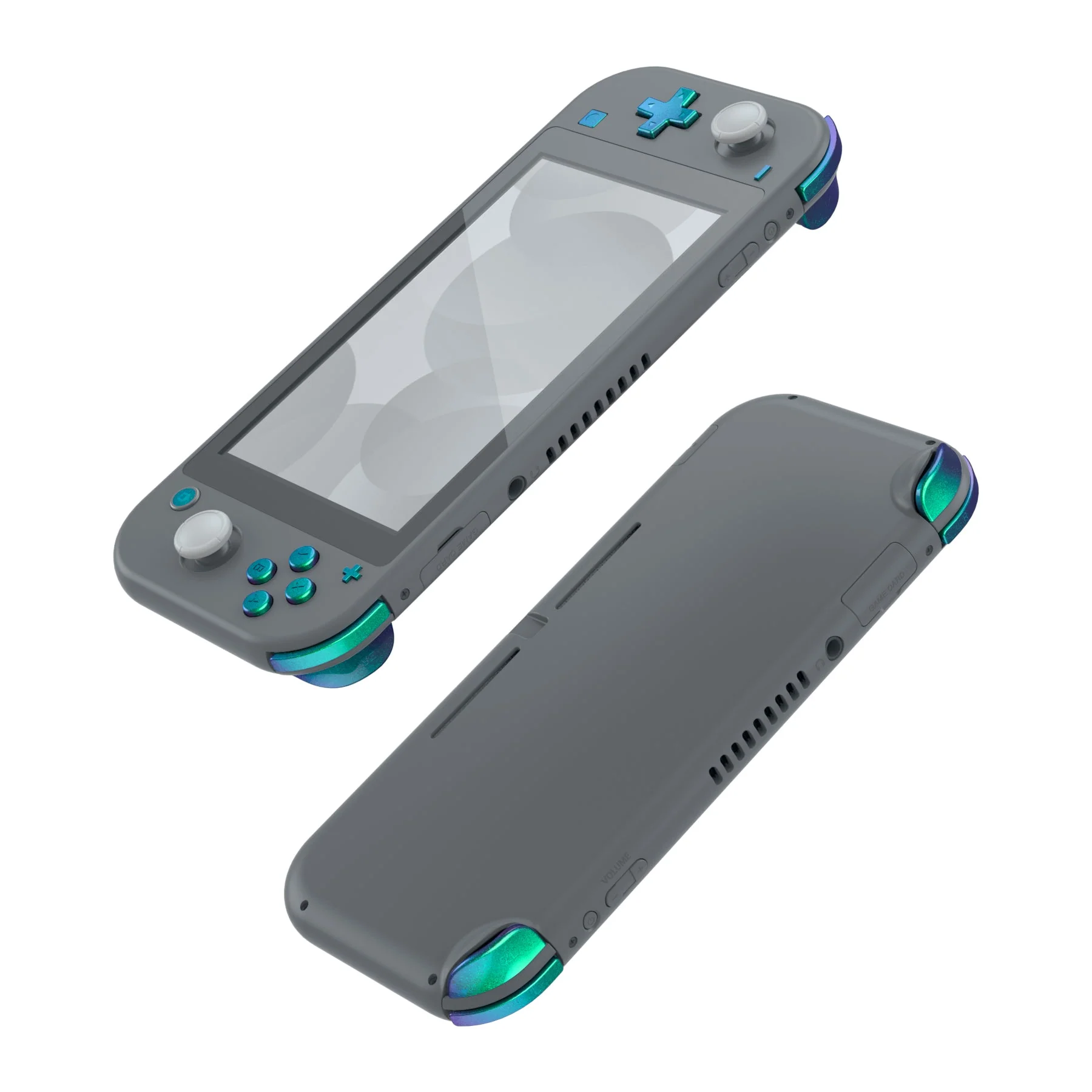 eXtremeRate Replacement Full Set Buttons for NS Switch Lite - Chameleon Green Purple - Image 6
