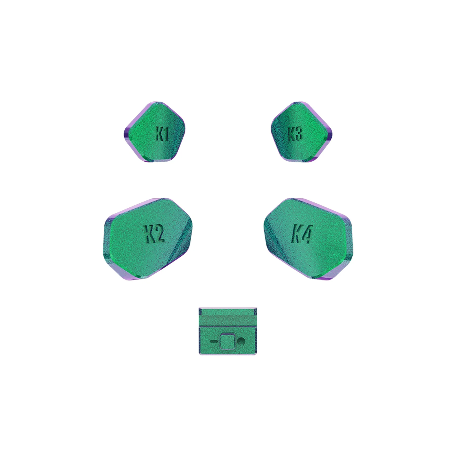 eXtremeRate Redesigned K1 K2 K3 K4 Back Buttons Paddles & Toggle Switch for eXtremerate Hope Remap Kit, Compatible with Xbox Series X/S Controller - Chameleon Green Purple - Image 4