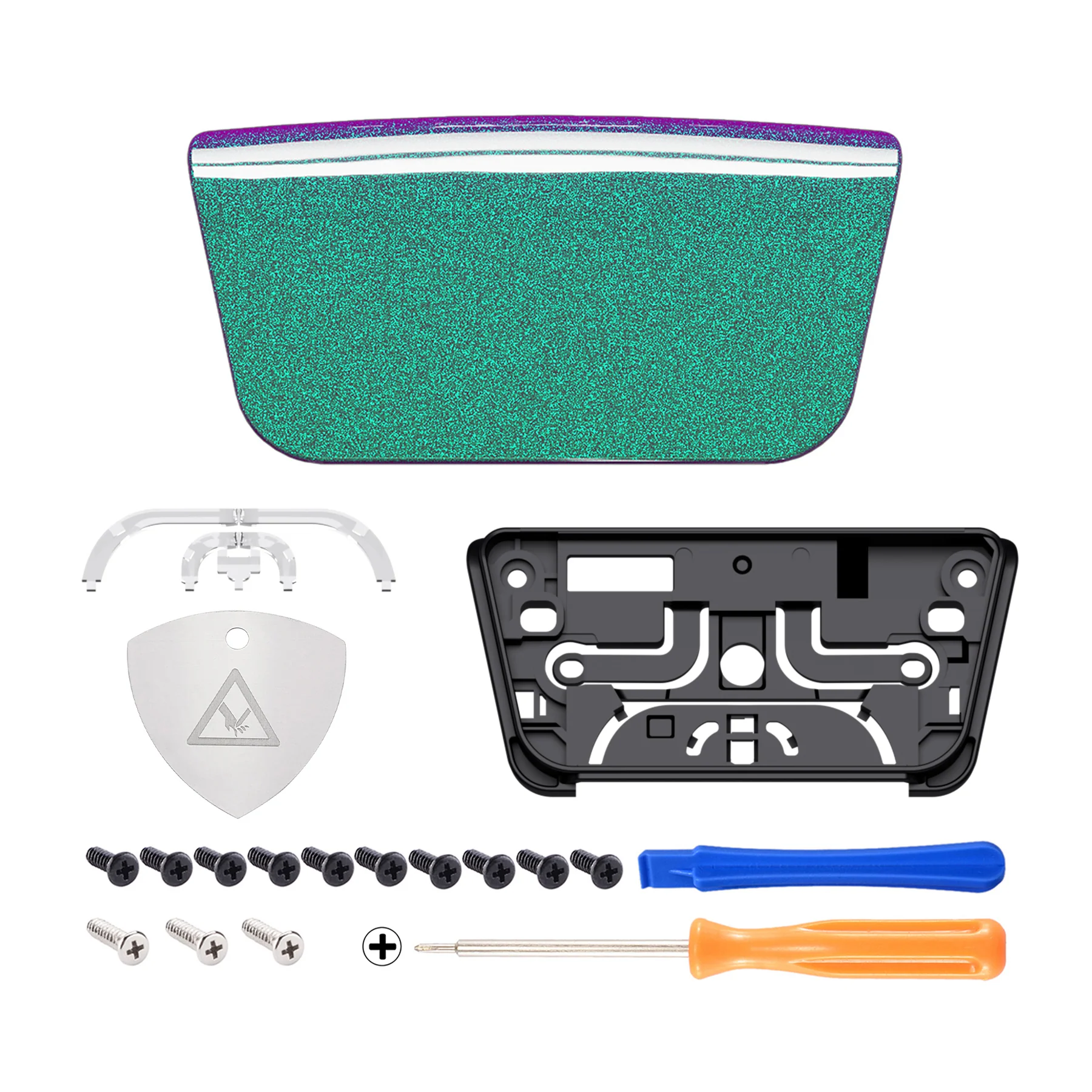 eXtremeRate Replacement Custom Touchpad Cover Compatible with PS5 Controller BDM-010/020/030/040/050/060 - Chameleon Green Purple - Image 2